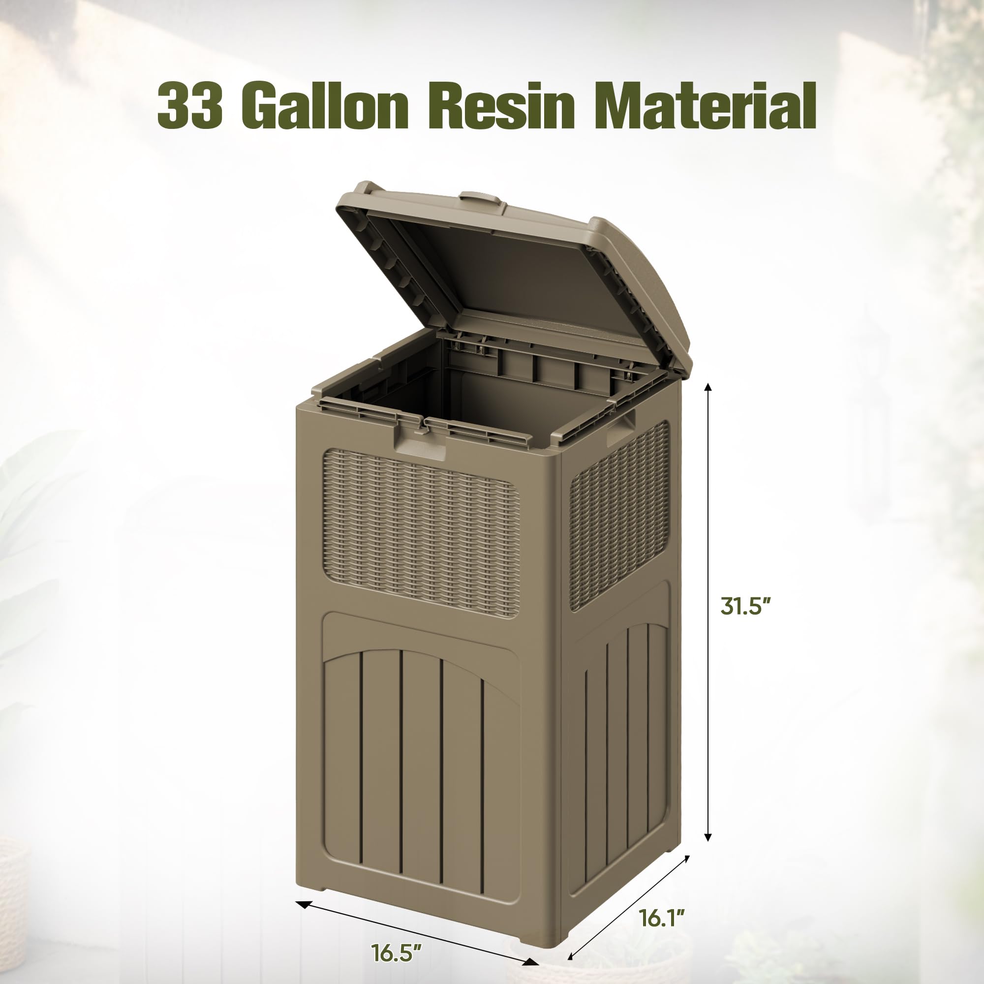 33 Gallon Outdoor Trash Can