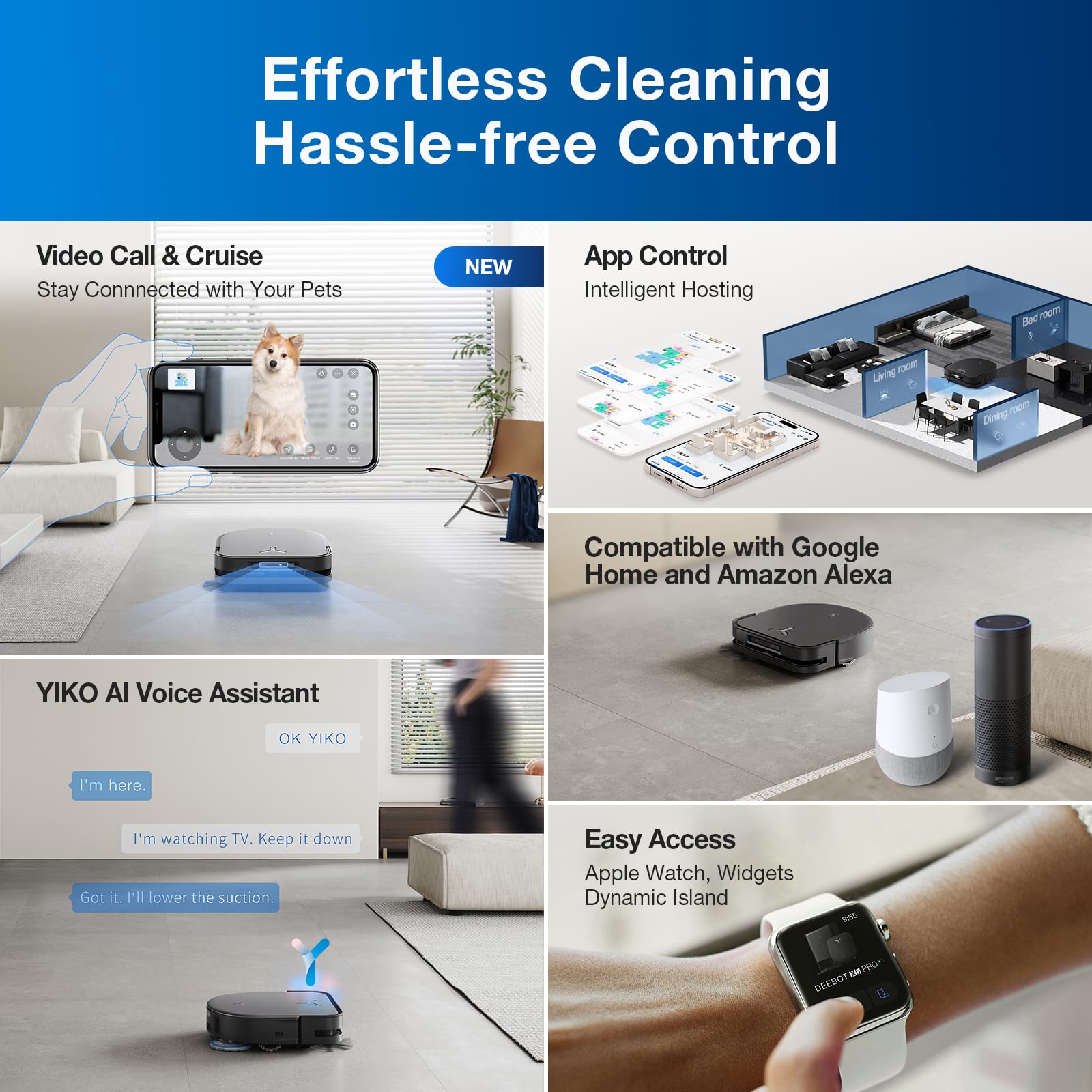 Robot Vacuum Cleaner DEEBOT X5 PRO Omni with All