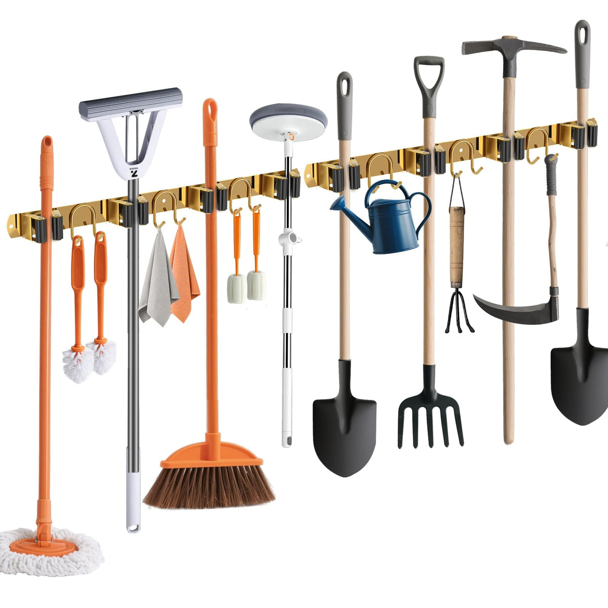 Mop Broom Holder Wall Mount (2 Count)