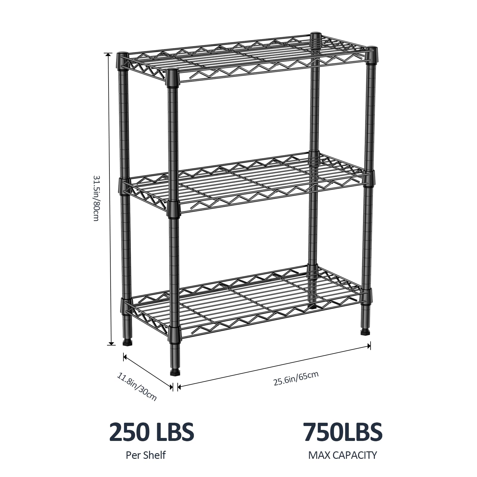 3 Tier Wire Shelving Unit