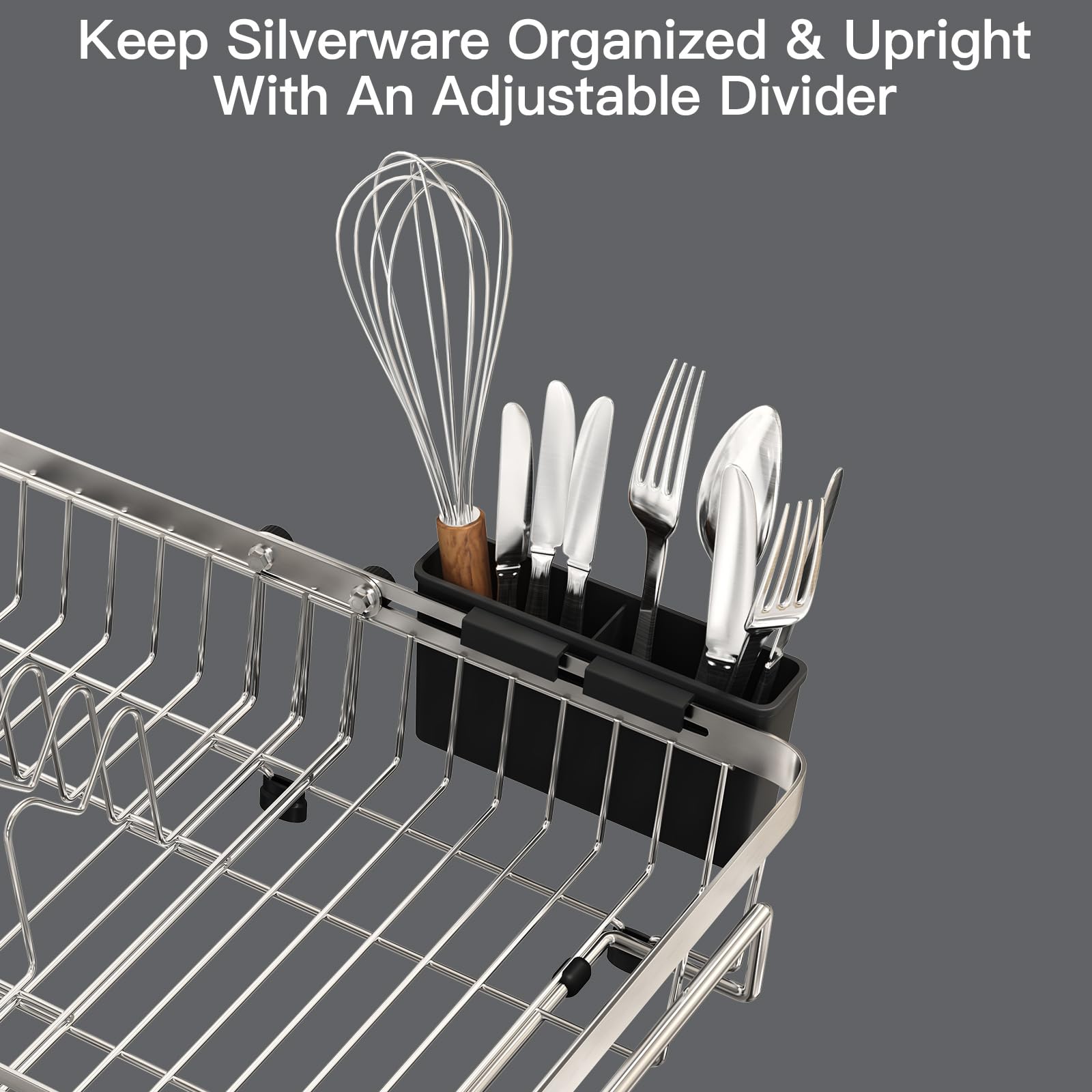 Dish Drying Rack Over The Sink with Utensil Holder