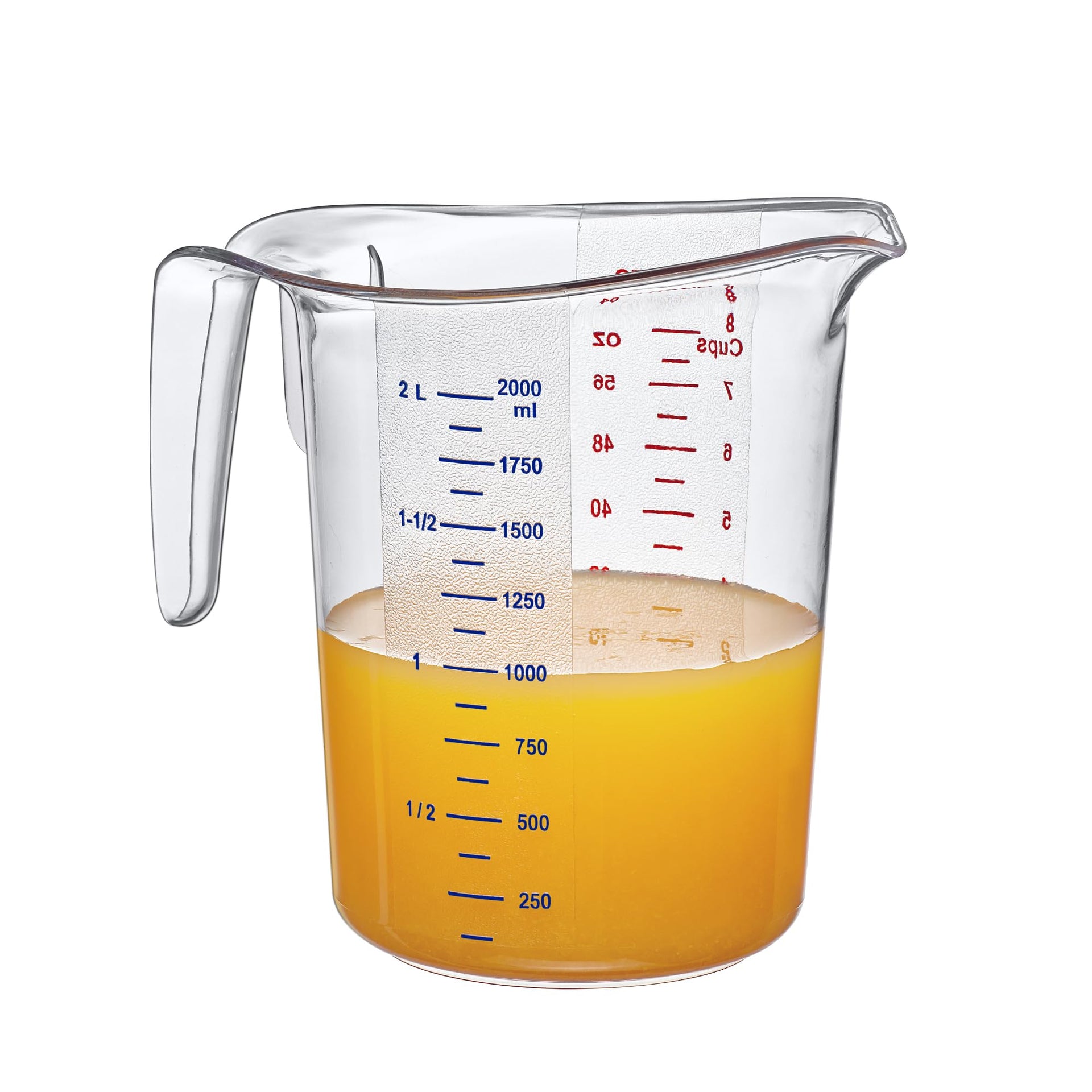 Melissa - 64-Ounce Plastic Measuring Pitcher (1-Pack), 8-Cup (2-Quart) Food-Grade Measuring Jug, Unbreakable, Stackable, Dishwasher-Safe, Great for Oil, Vinegar, Flour, and More