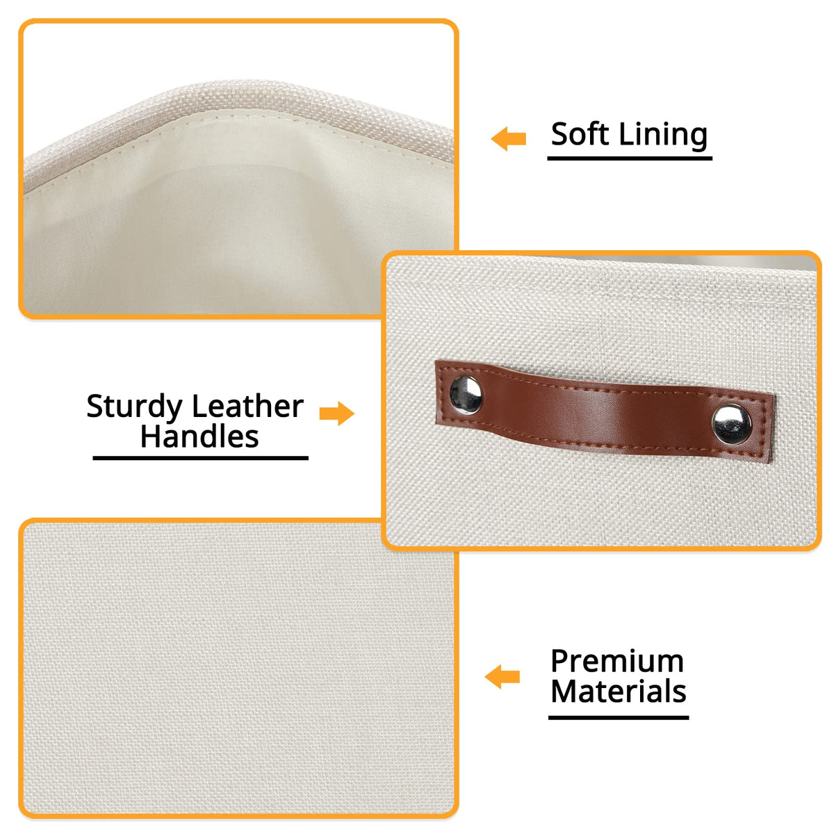 Storage Bins 4 Pack Of 13x13x13 Decorative Storage Cube Bins Suit Office (4 Count)