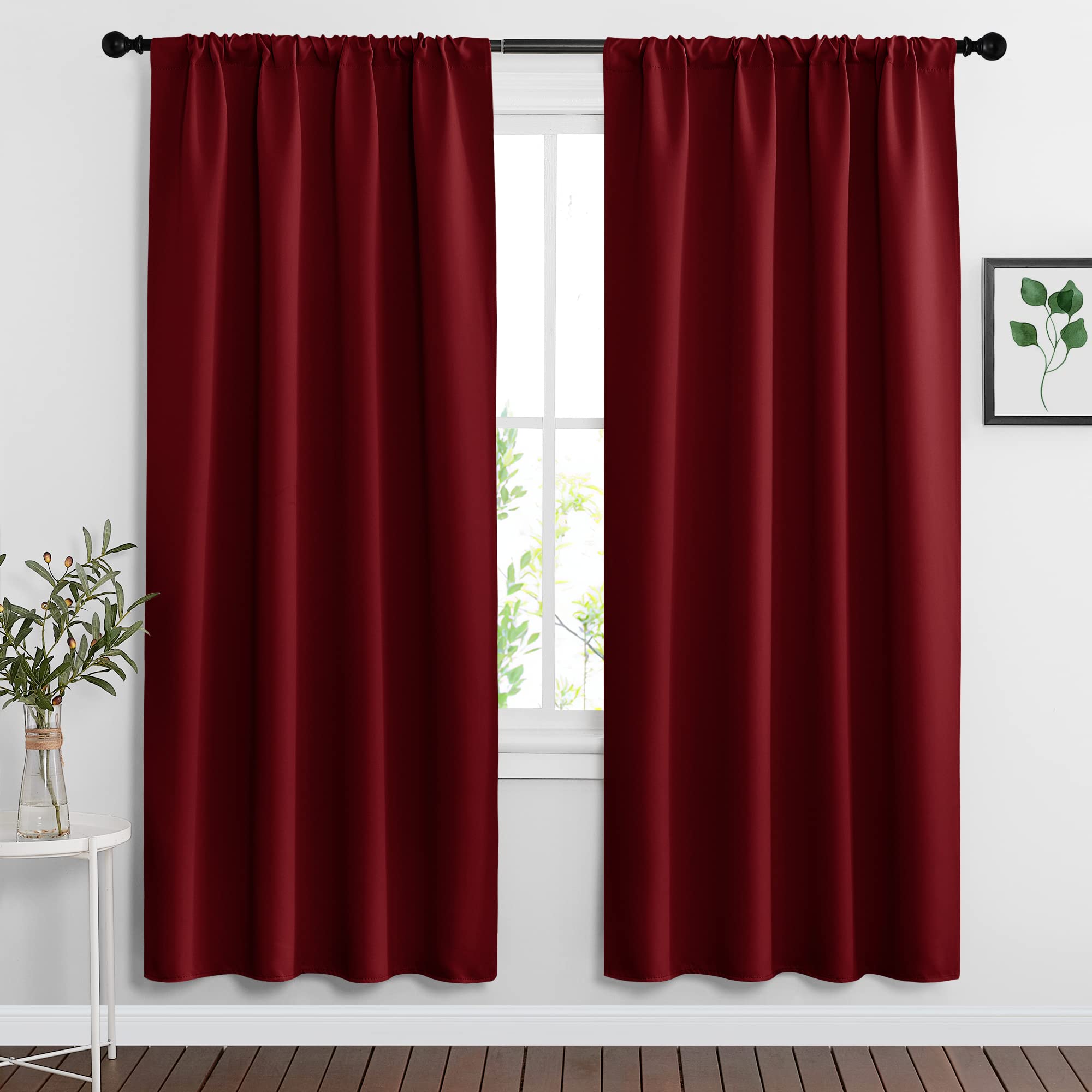 Blackout Curtains for Bedroom Living Room Nursery 72 inches Long