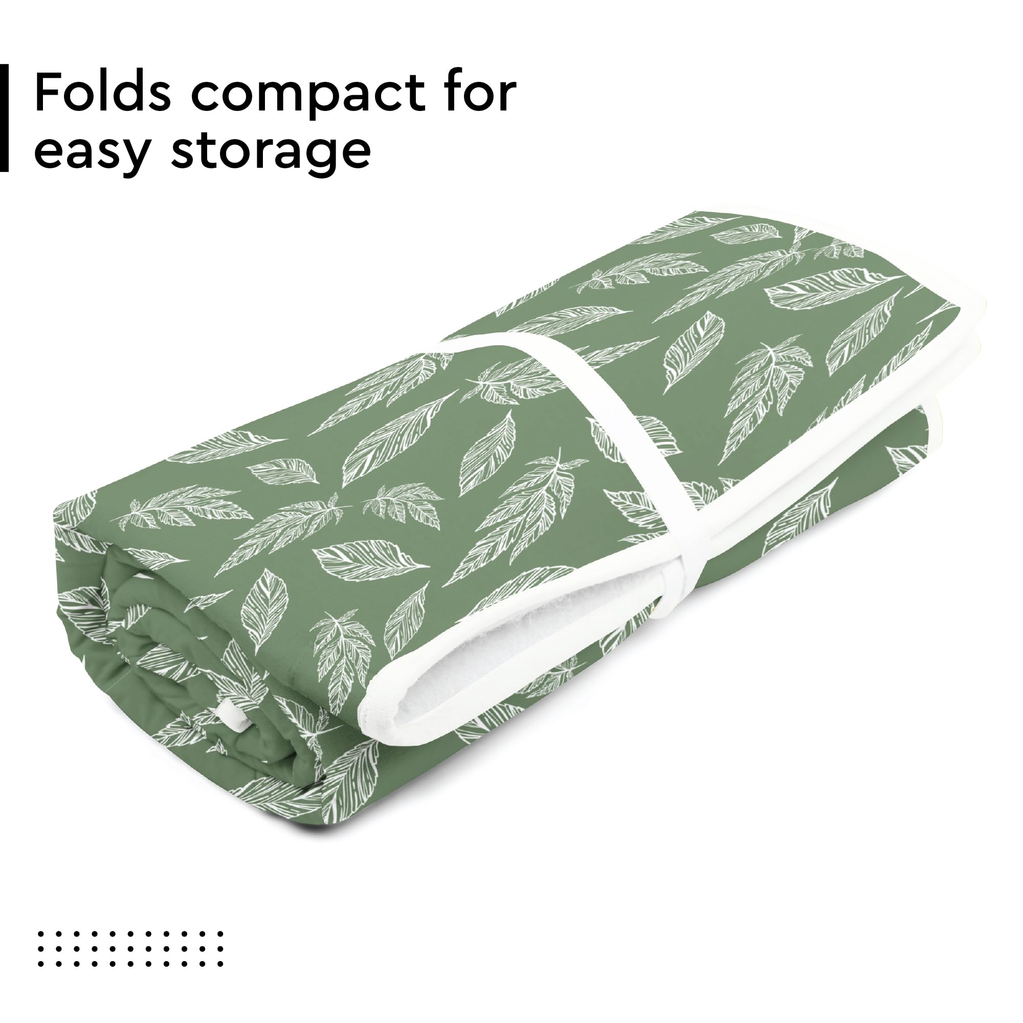 Ironing Mat Heat Resistant Pad 48"x28" Big Leaves Green