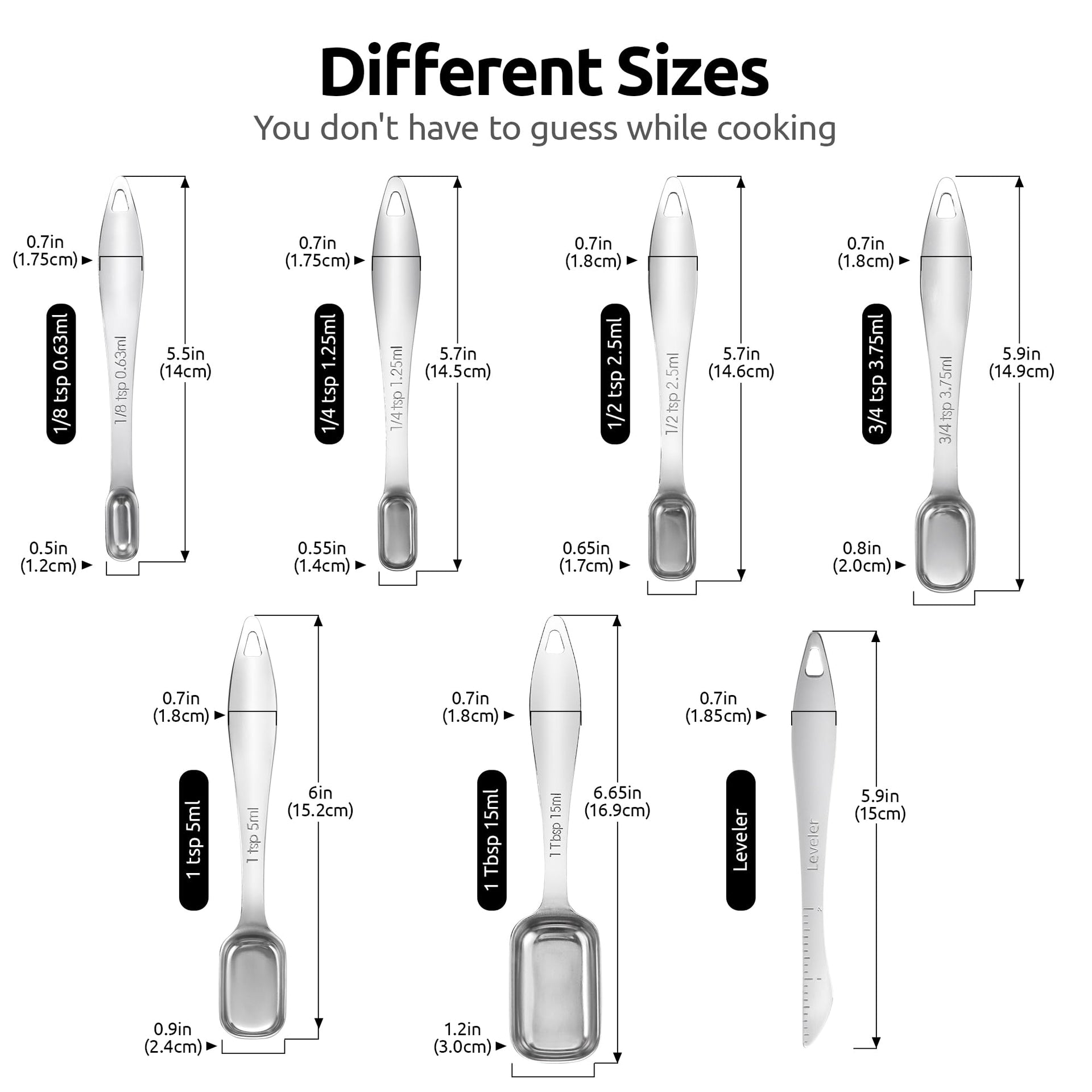 Narrow Square Measuring Spoons