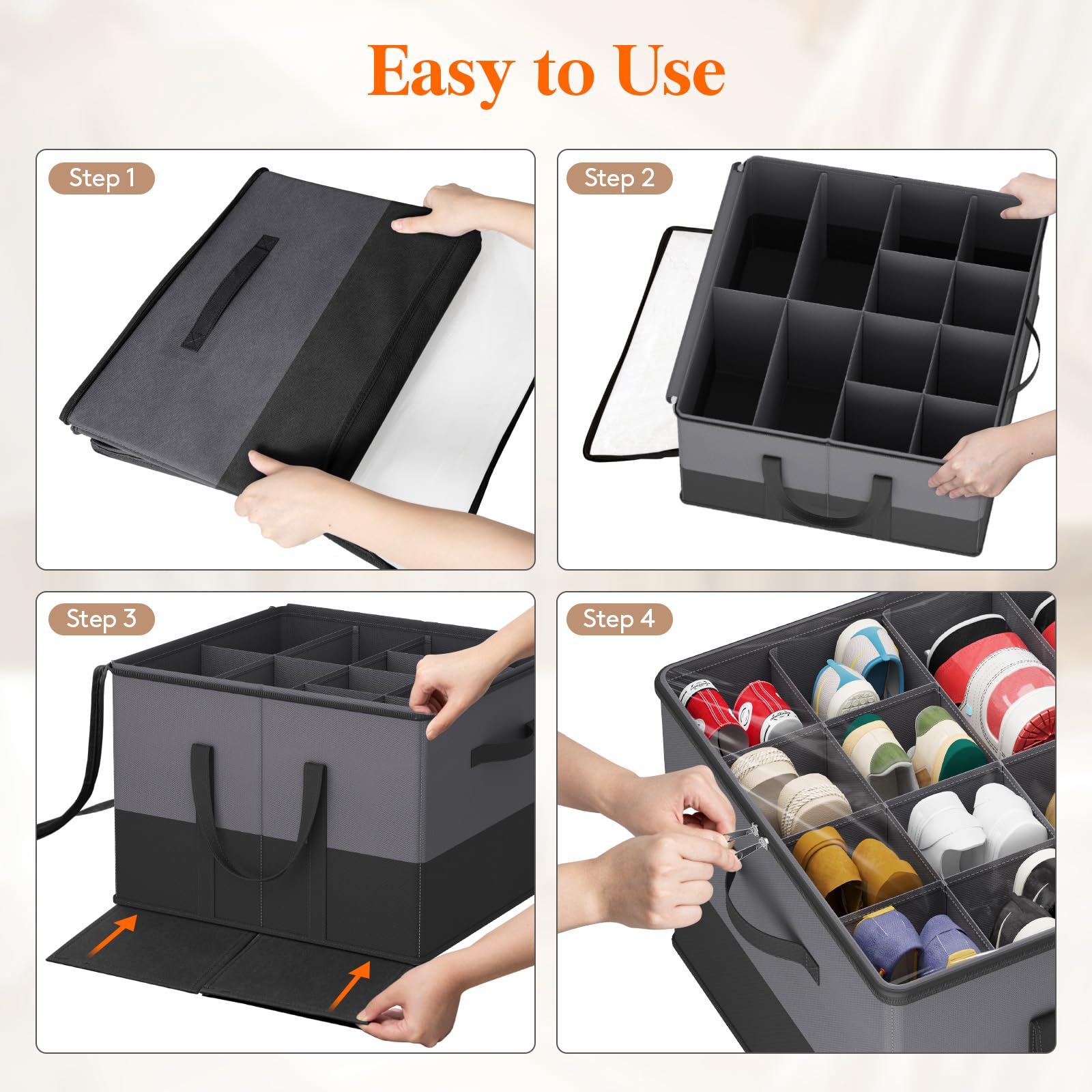 Shoe Storage Organizer for Closet (2 Count)