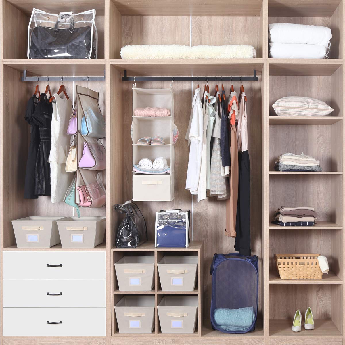 4 Shelf Hanging Closet Organizer