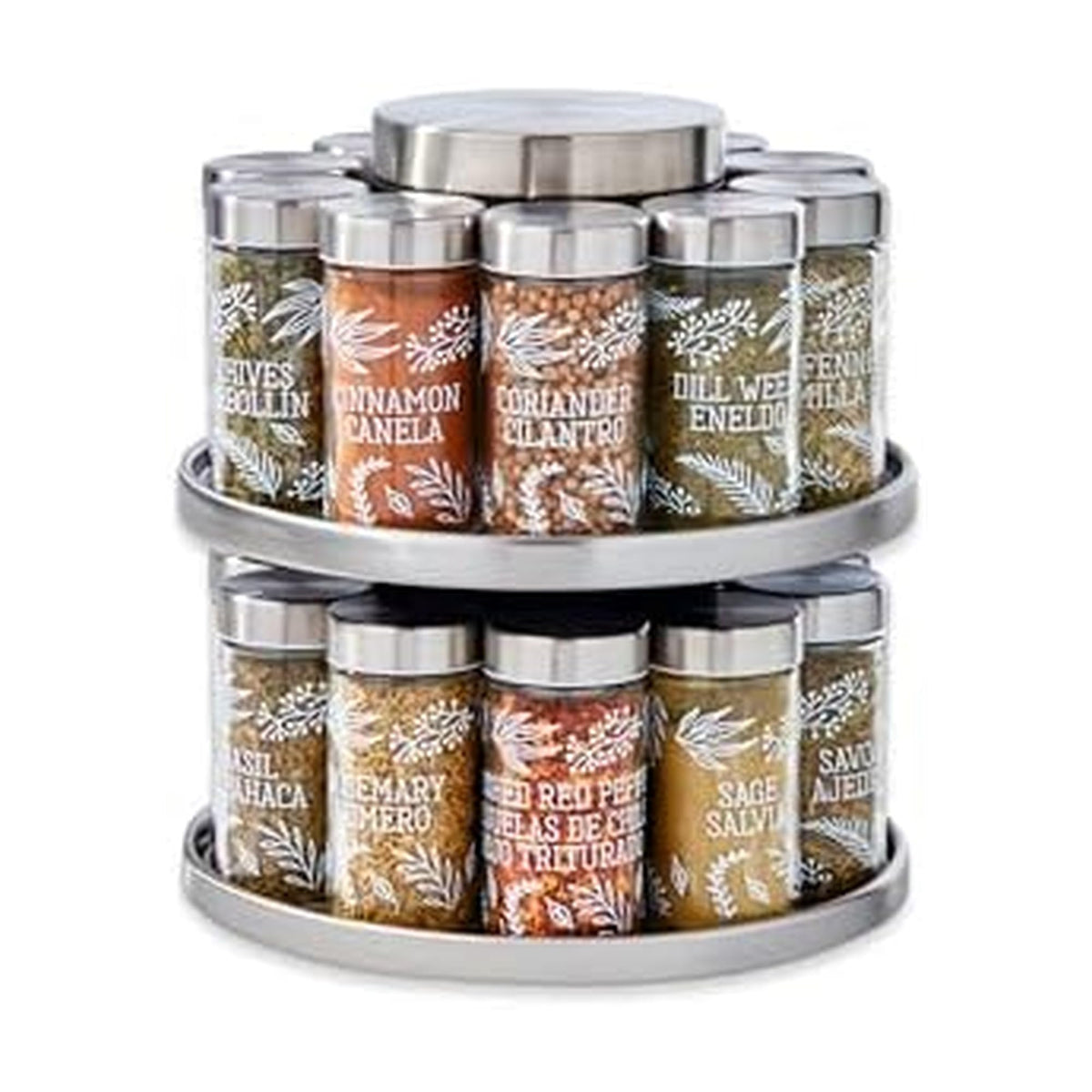 Salem 20 Jar Rotating Spice Rack with Spices Included