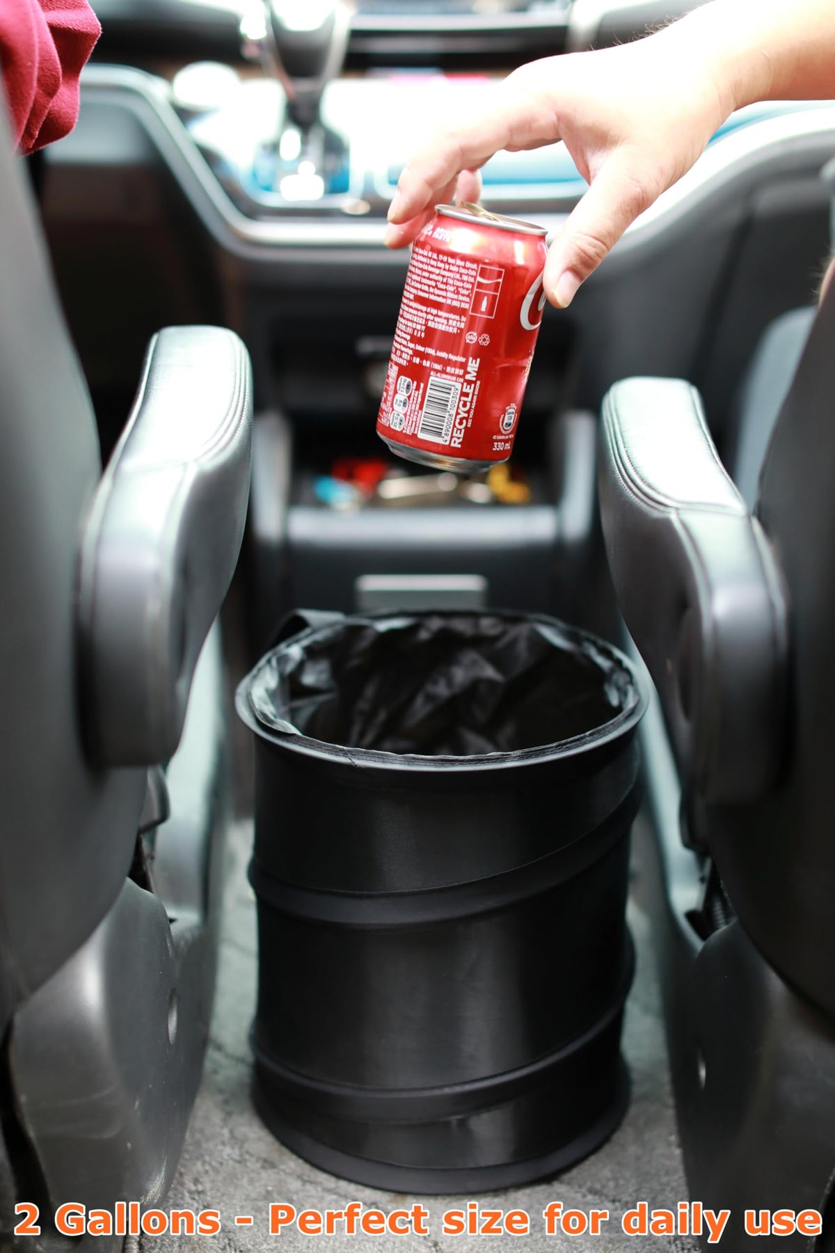 2Packs 2 Gallons New Leakproof Car Trash Can (2 Count)