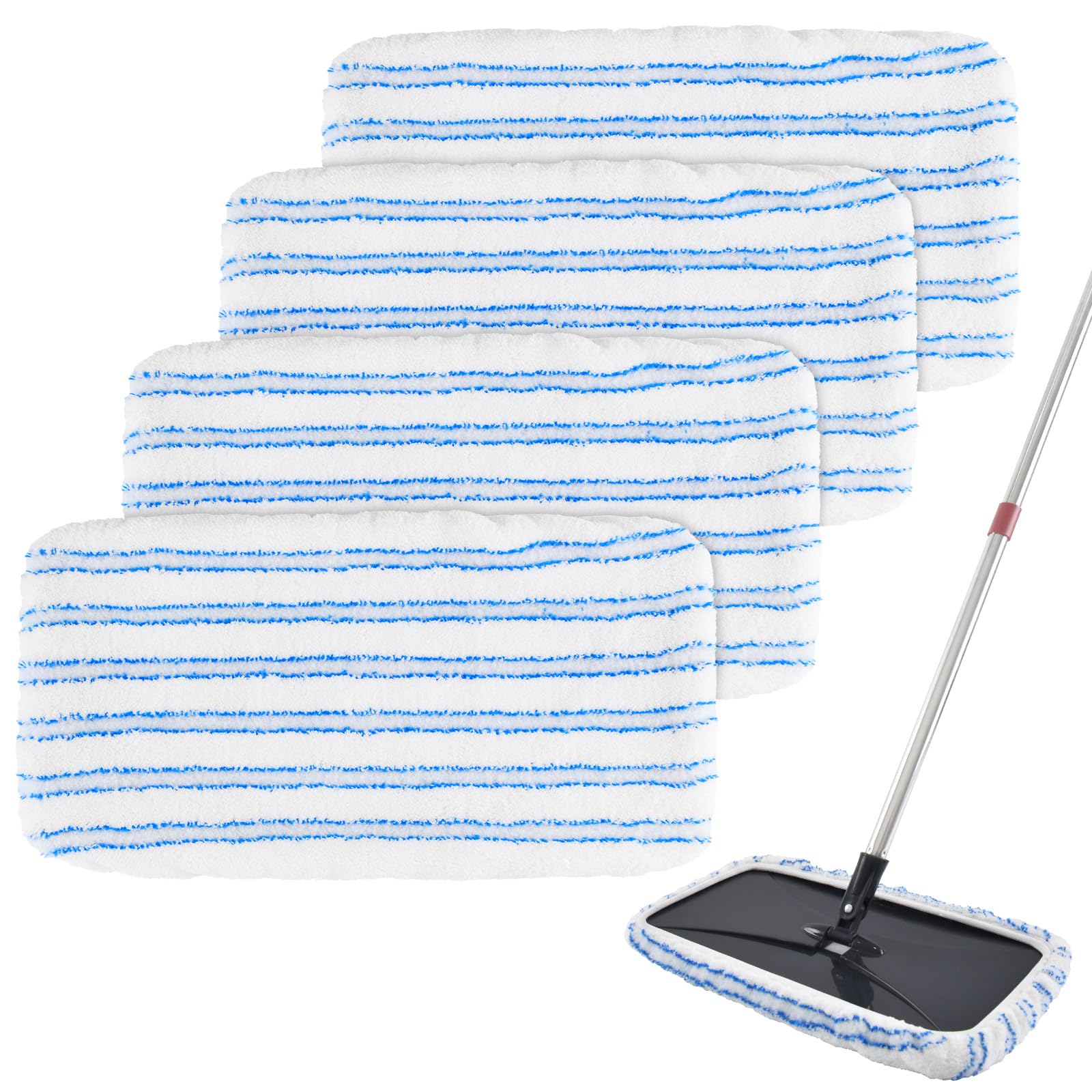 4 Pack Mop Heads Replacements for Ocedar Hardwood Floor 'N More Microfiber Mops