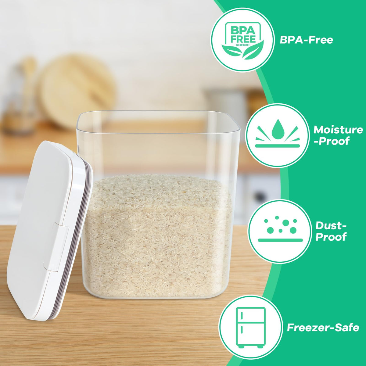 2 Pack Flour Sugar Storage Containers with Pop (2 Count)