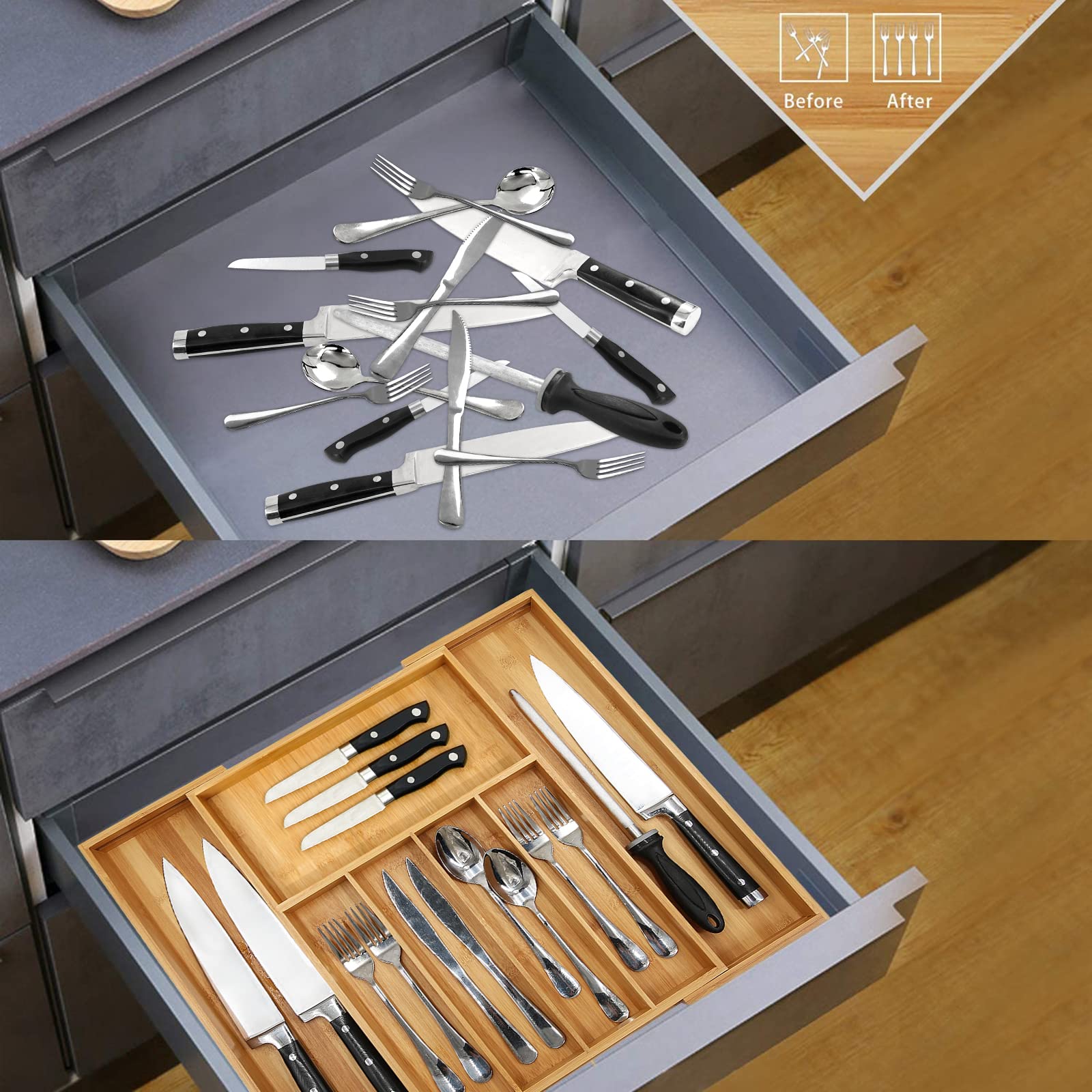 Bamboo Drawer Organizer