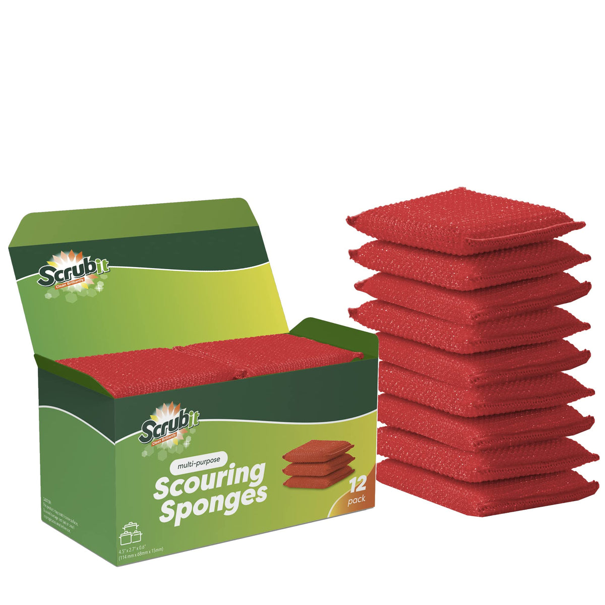Multi Purpose Dish Scrub Sponge (12 Count)