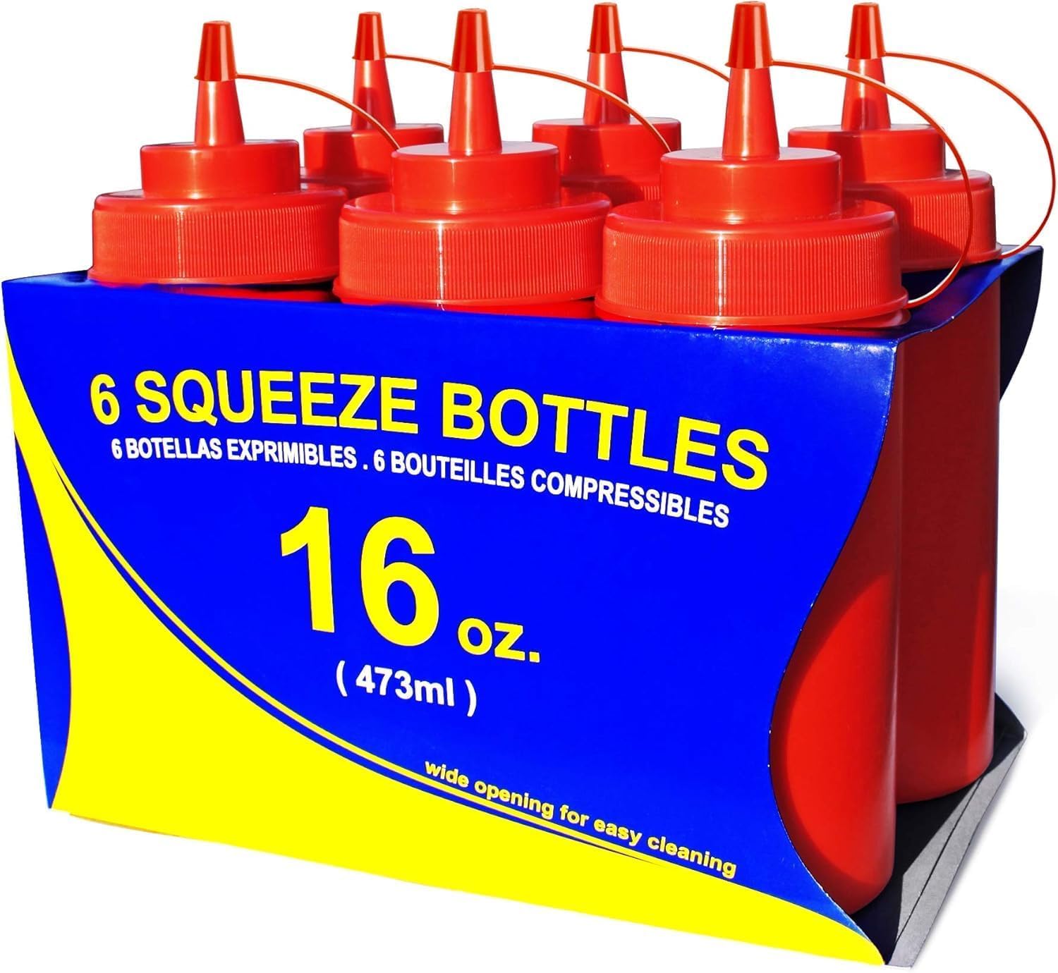 16 oz Red Squeeze Bottle