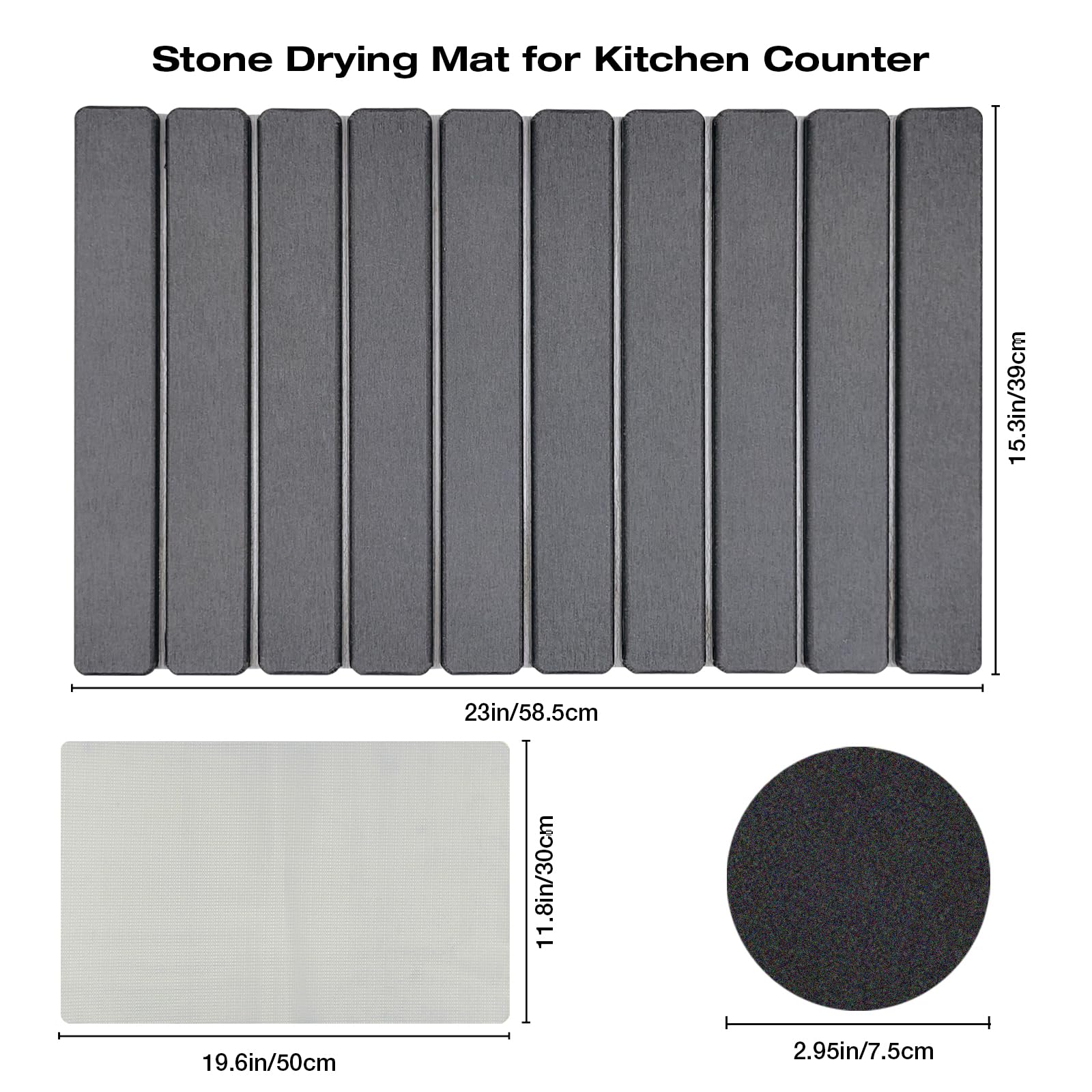 Large Diatomite Kitchen Counter Drying Mat