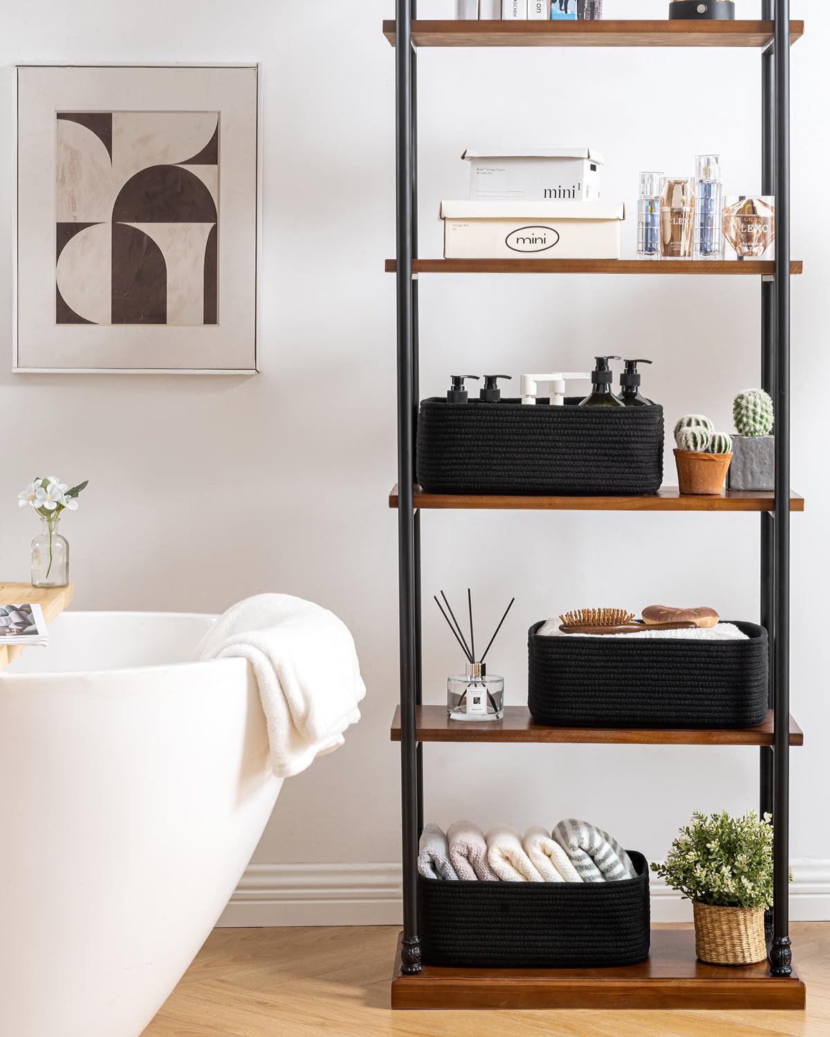 Small Woven Storage Basket for Organizing (3 Count)