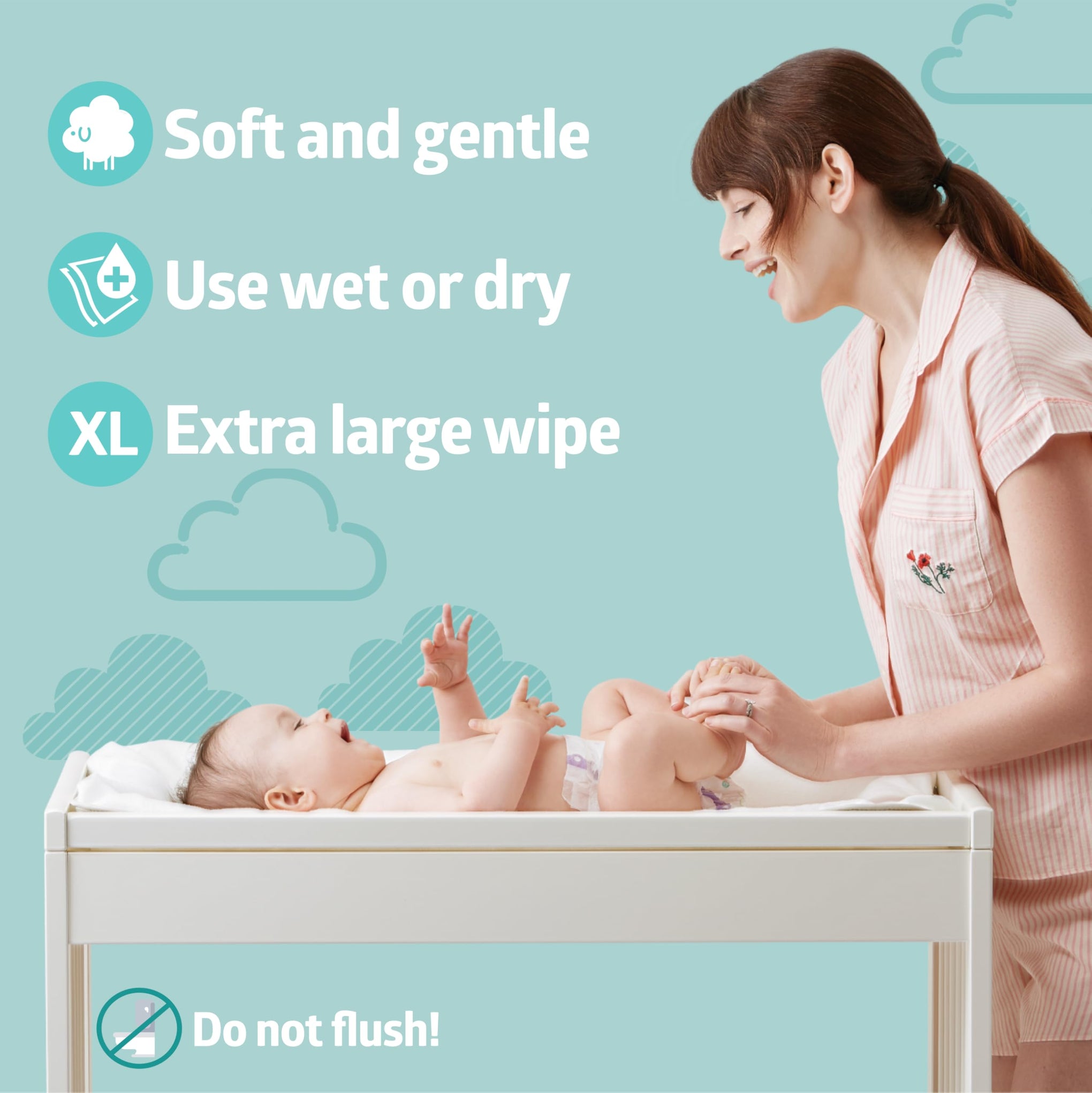 Ultrasoft Disposable Dry Cleansing Cloths (50 Count)