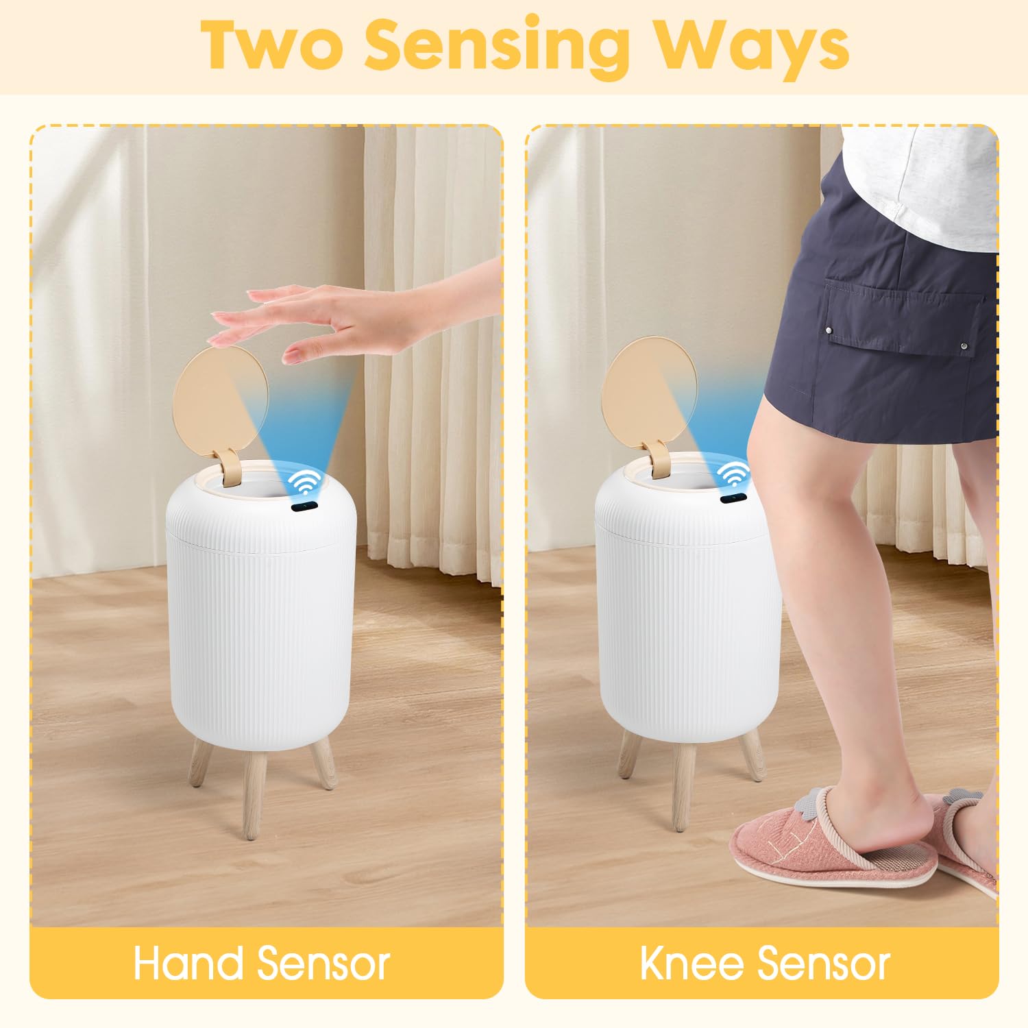 Motion Sensor Bathroom Trash Can
