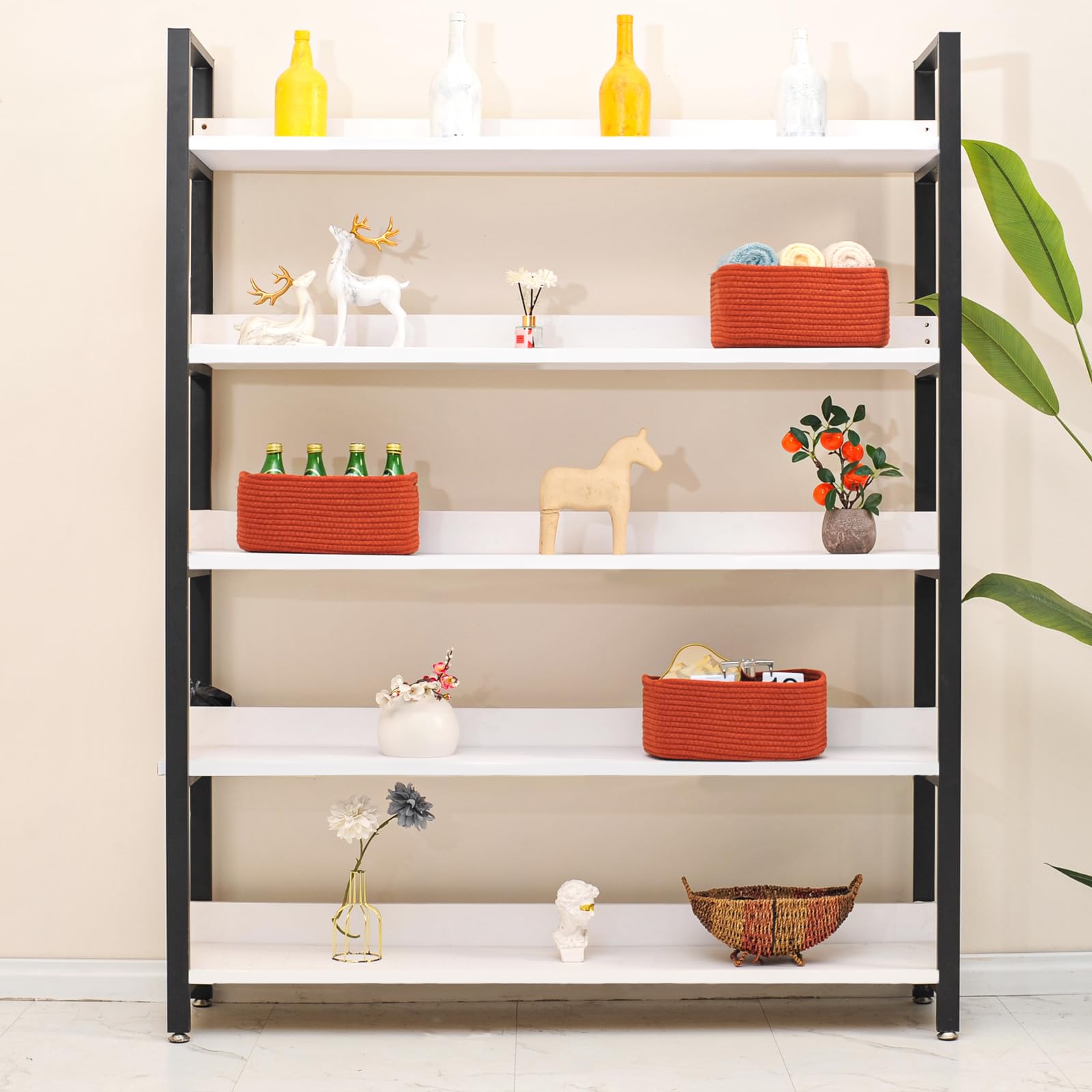 Small Red Woven Baskets for Organizing (3 Count)