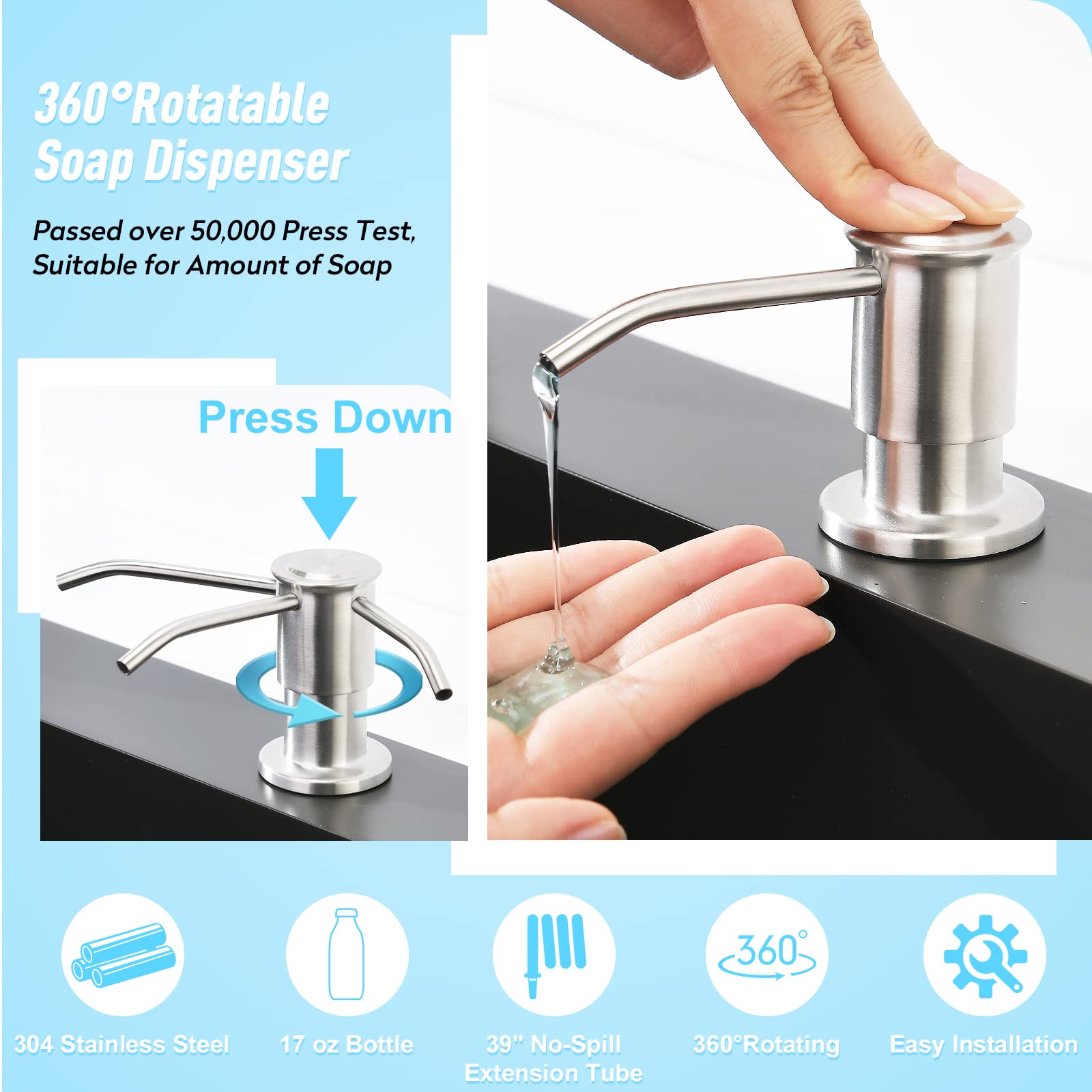 Kitchen Sink Soap Dispenser Countertop for Kitchen Sink