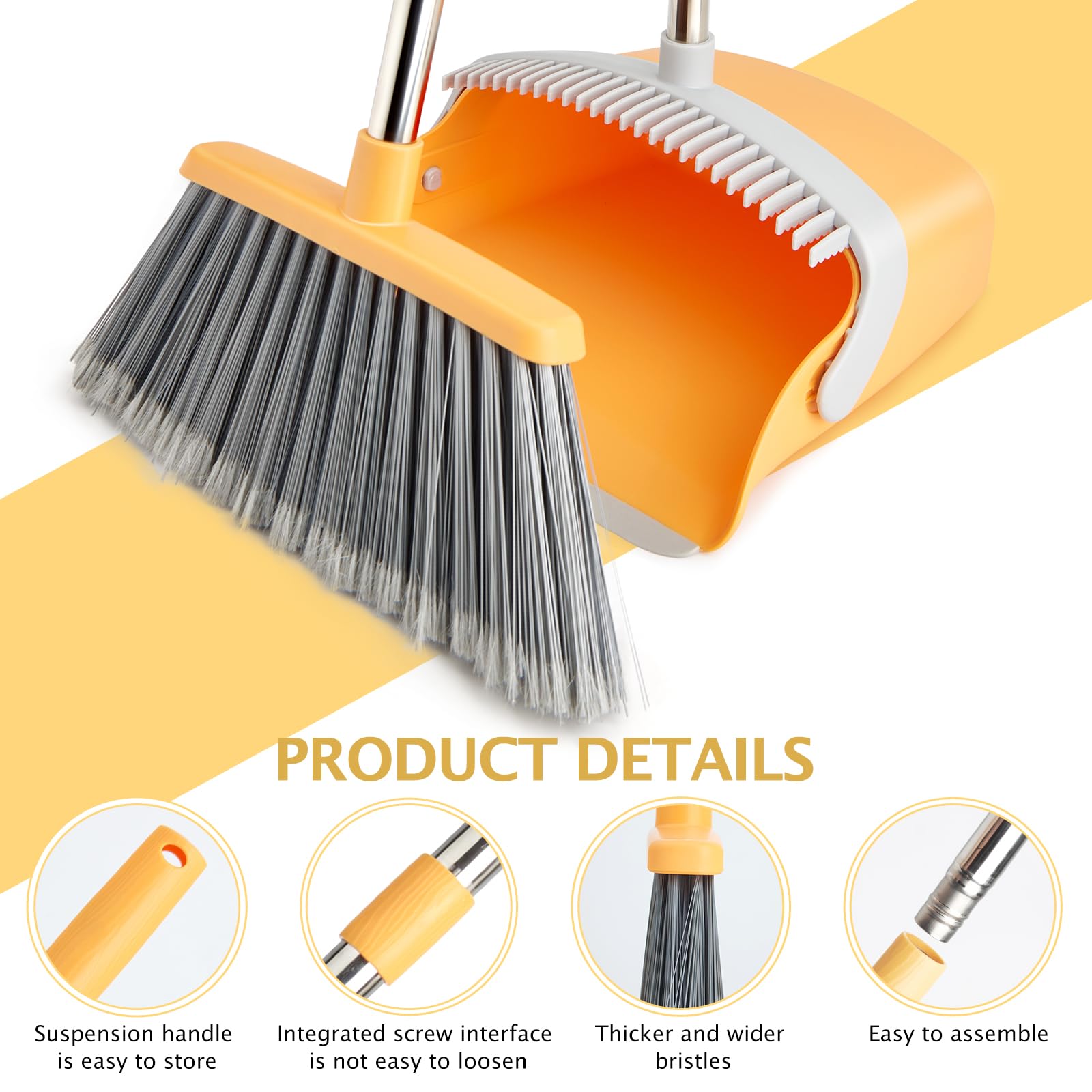 Broom and Dustpan Combo Set