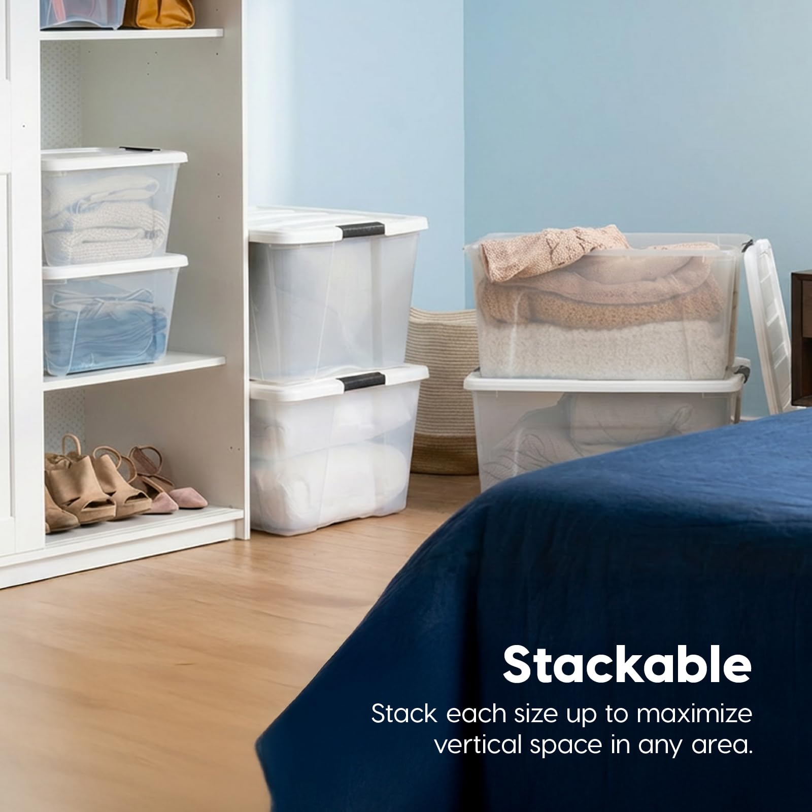 19 Qt Storage Bins with Lids (6 Count)
