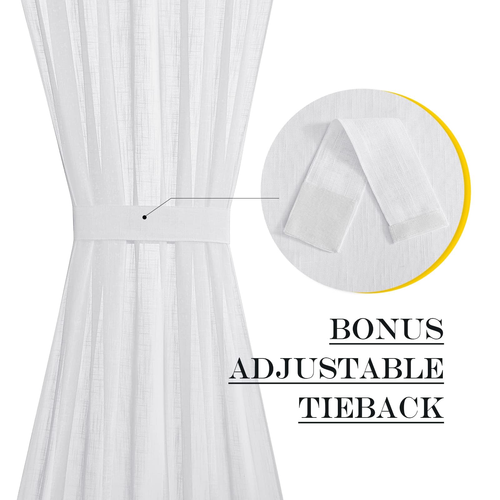 White Sheer Curtains for French Front Door