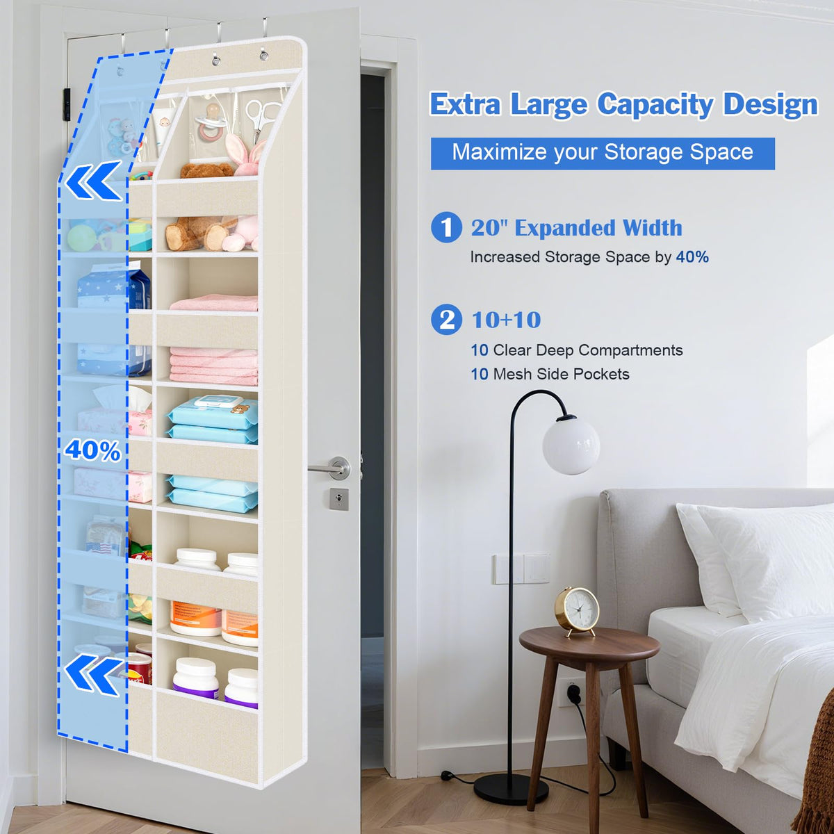 Upgraded Over Door Organizer for Baby Stuff