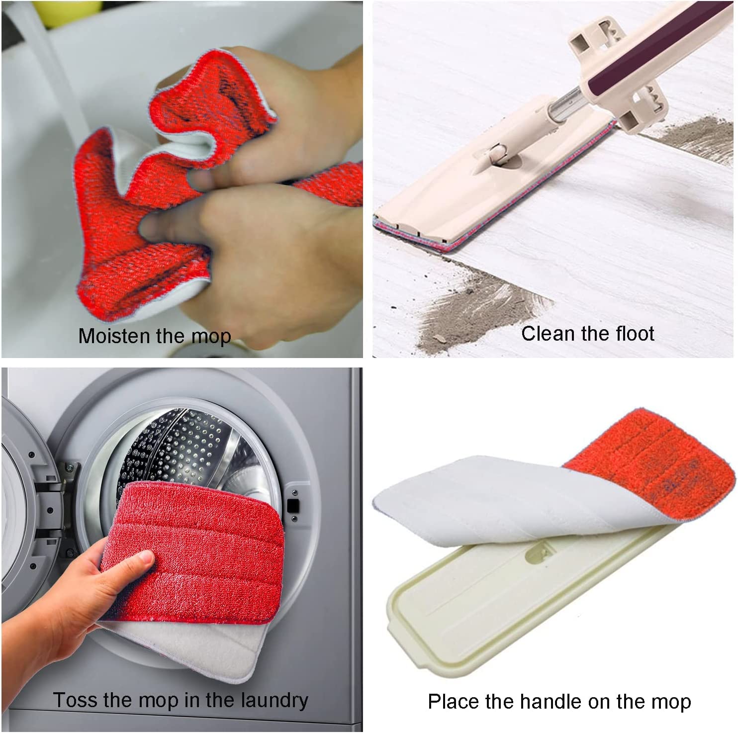 12Pack Microfiber Mop Pads (12 Count)