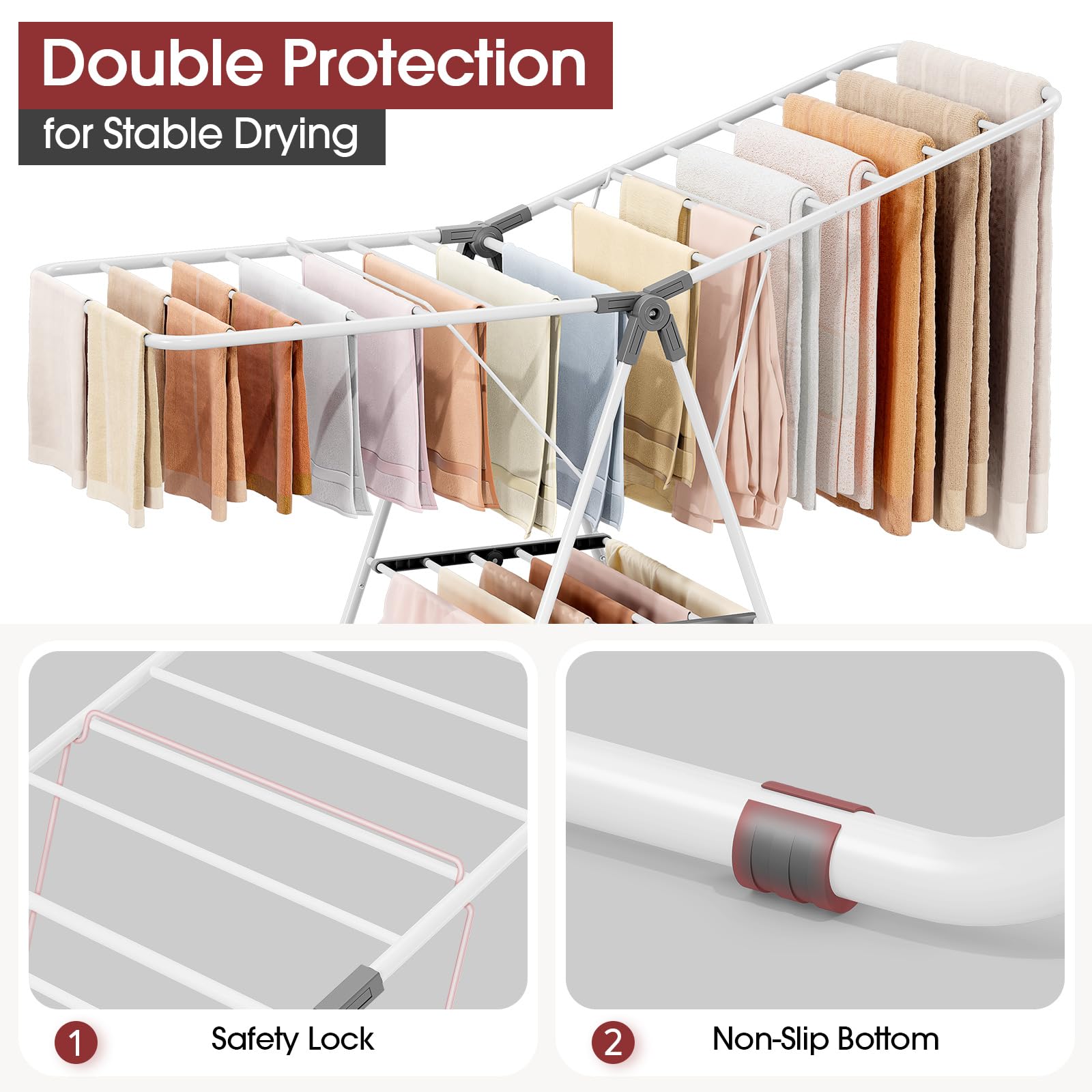 PEXCHASER Foldable Clothes Drying Rack