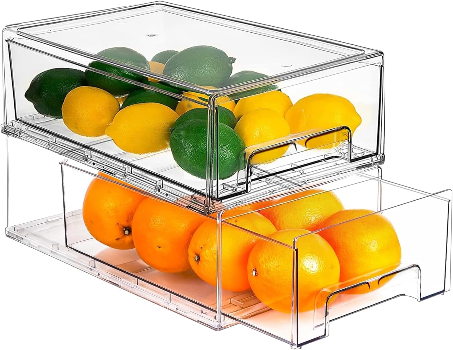 2 Pack Stackable Clear Drawer Organizer (2 Count)