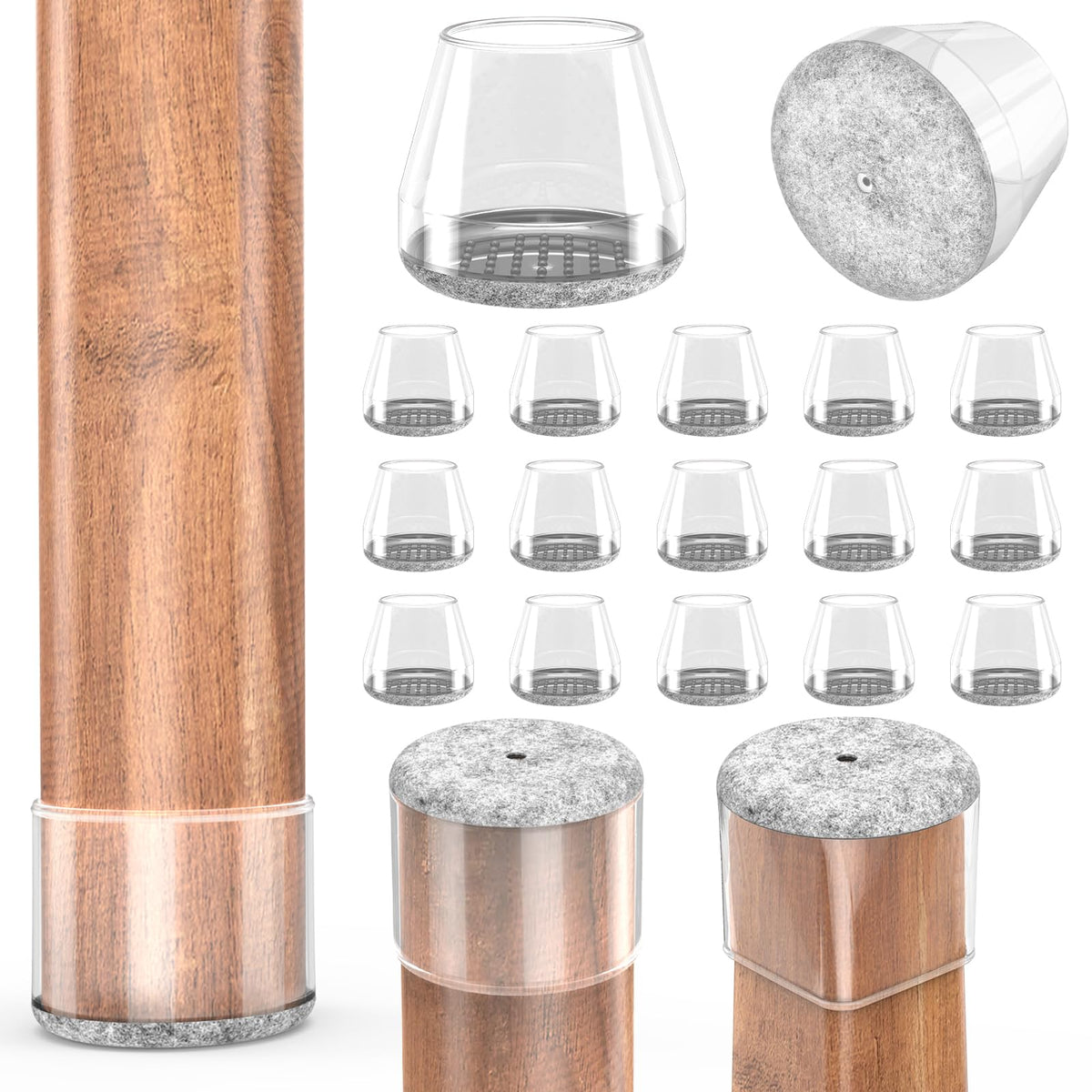 Chair Leg Floor Protectors (16 Count)