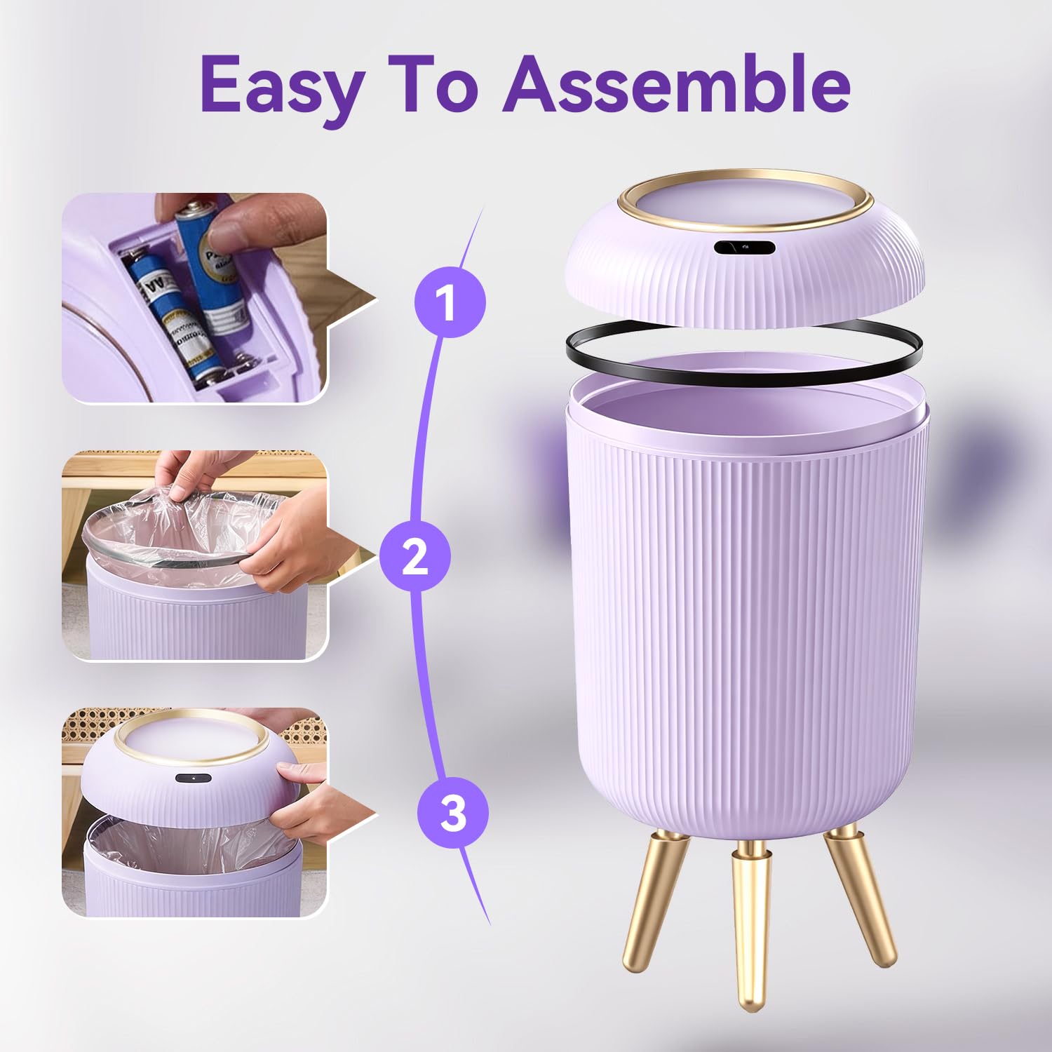 Automatic Trash Can Bathroom