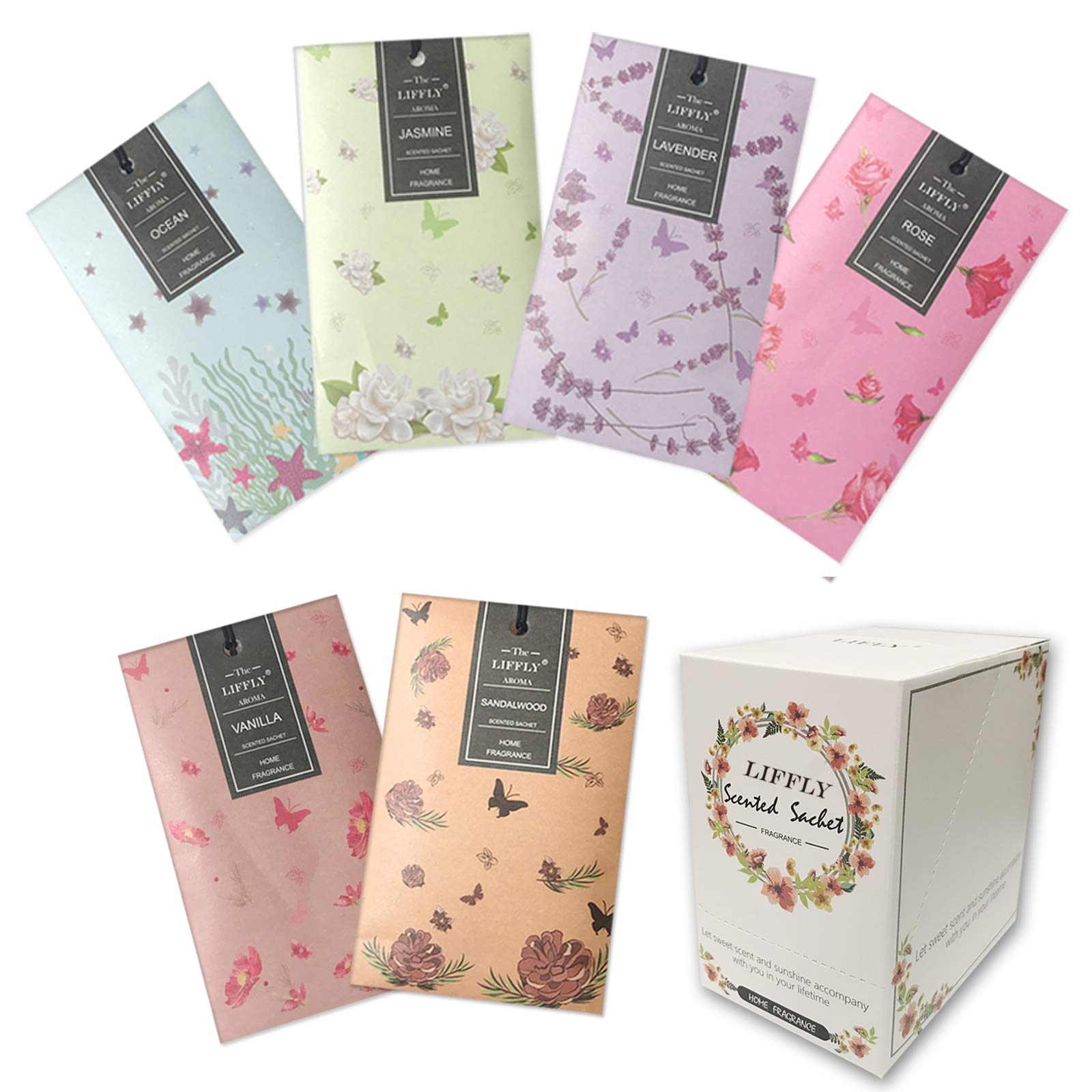 14 Packs Scented Sachets Bag for Drawers and Closets Long (14 Count)