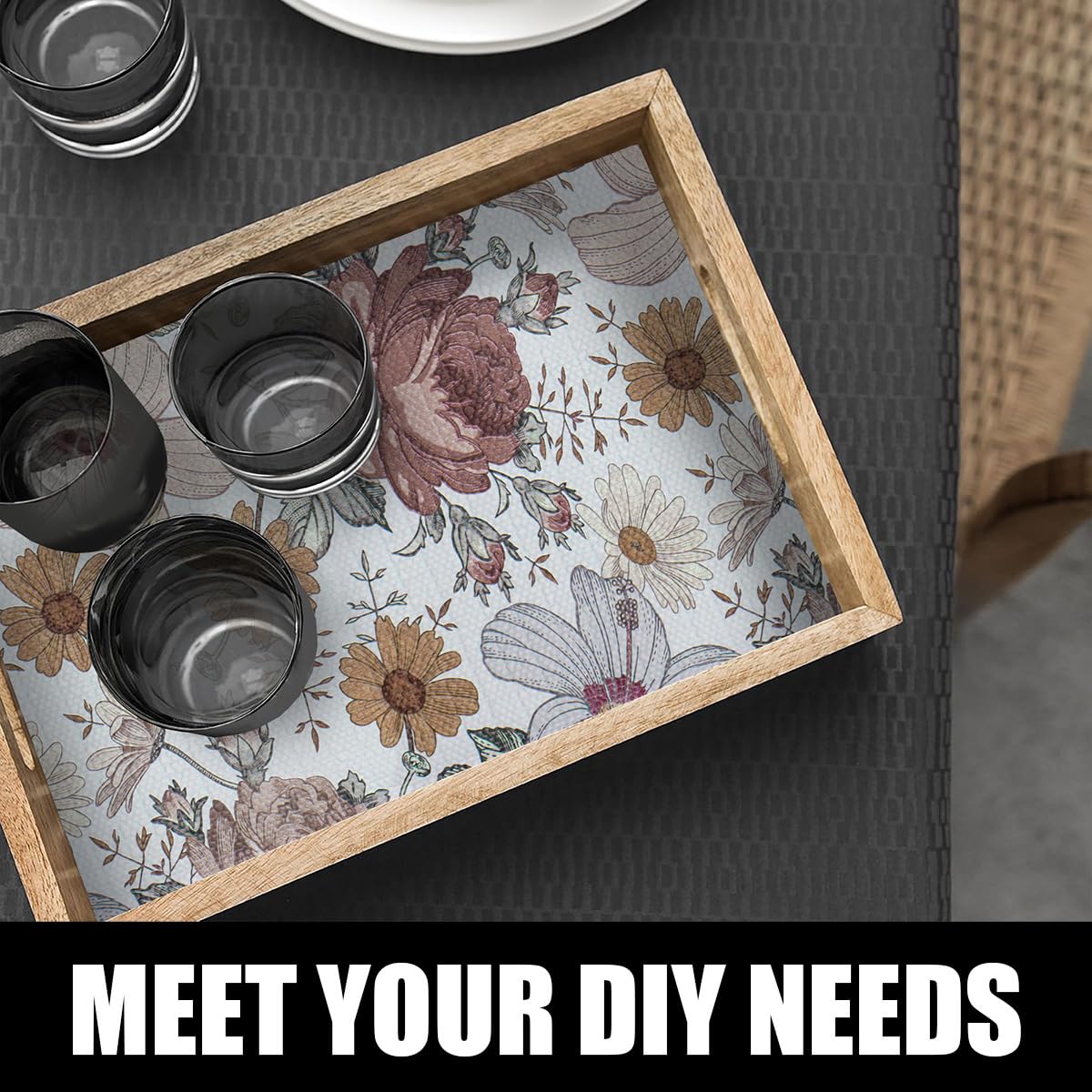 Floral Drawer Shelf Liners