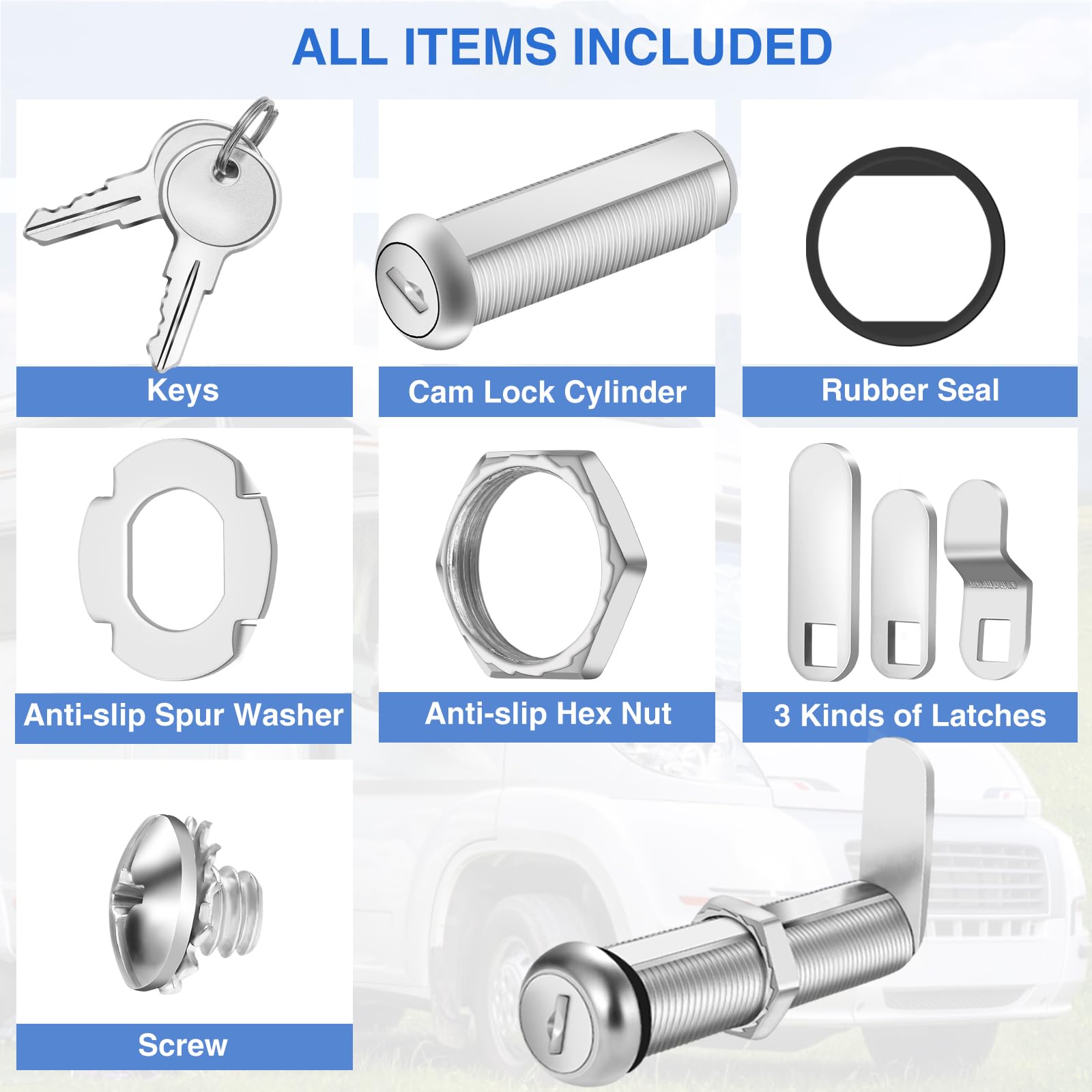 Extra Long Cam Locks (2 Count)