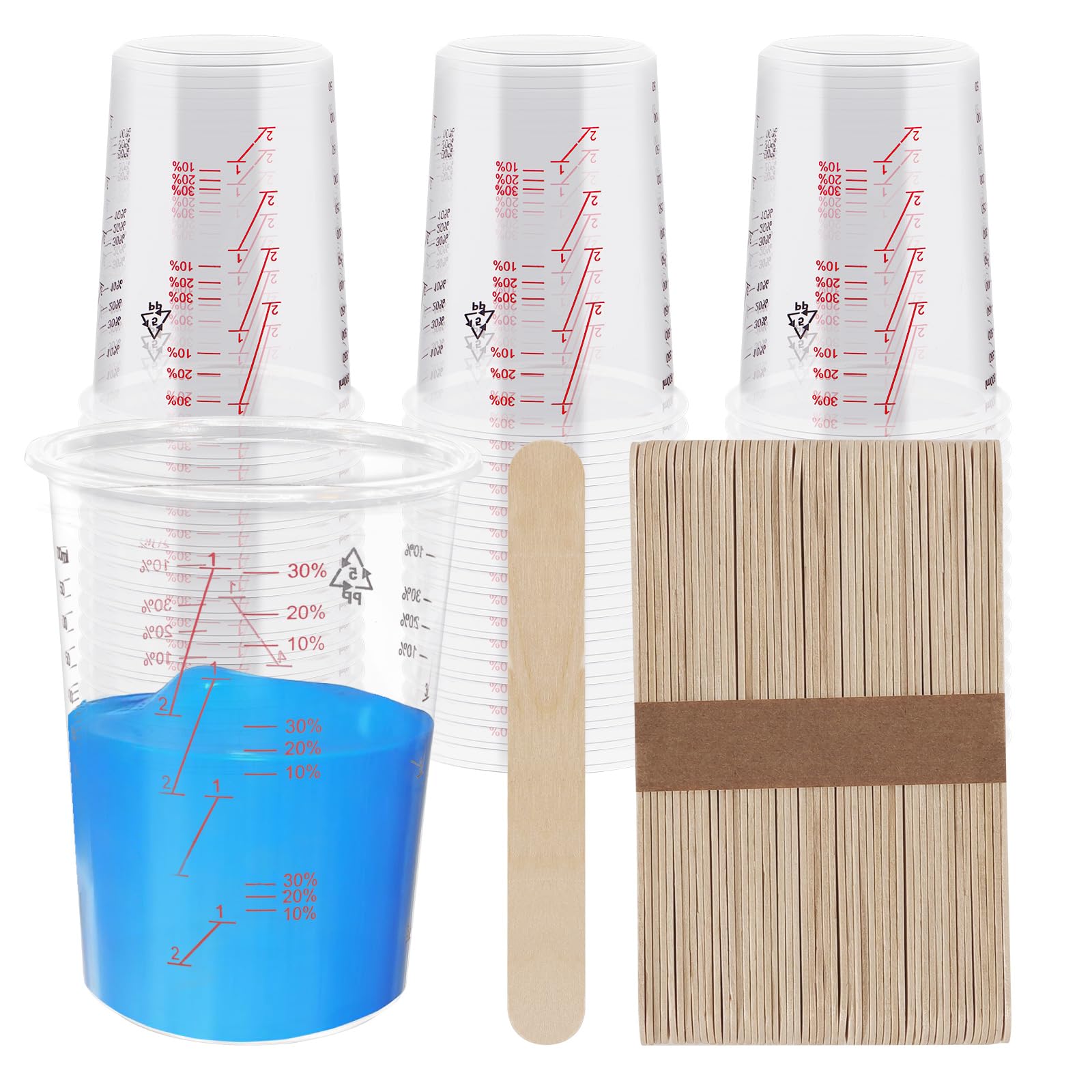 50 Pack Mixing Cups Set Paint Mixing Cups 20 oz