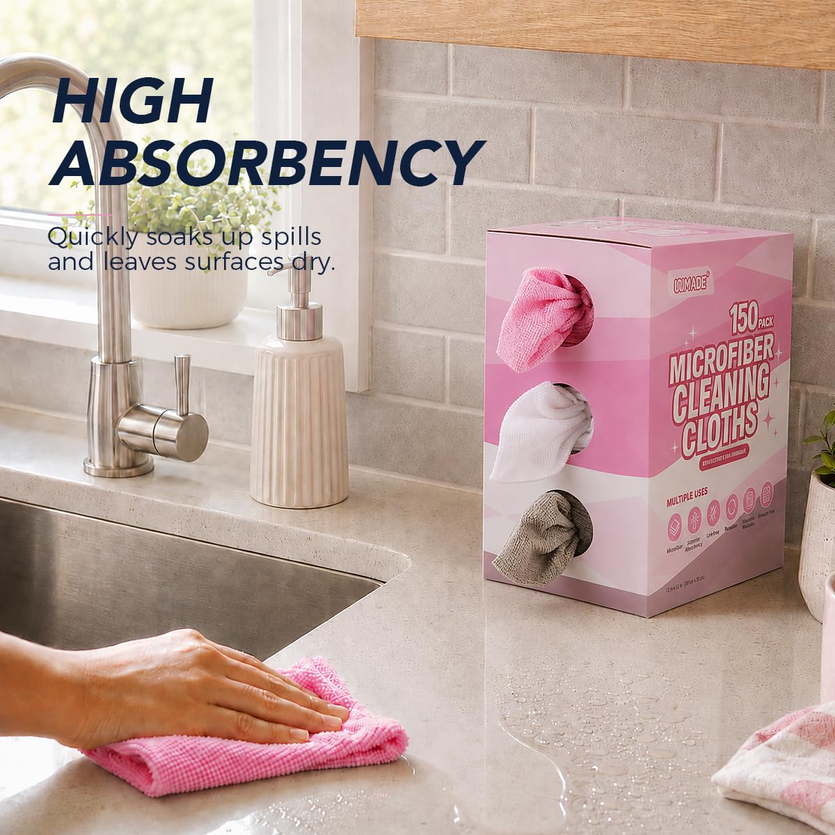 Microfiber Cleaning Cloth (150 Count)