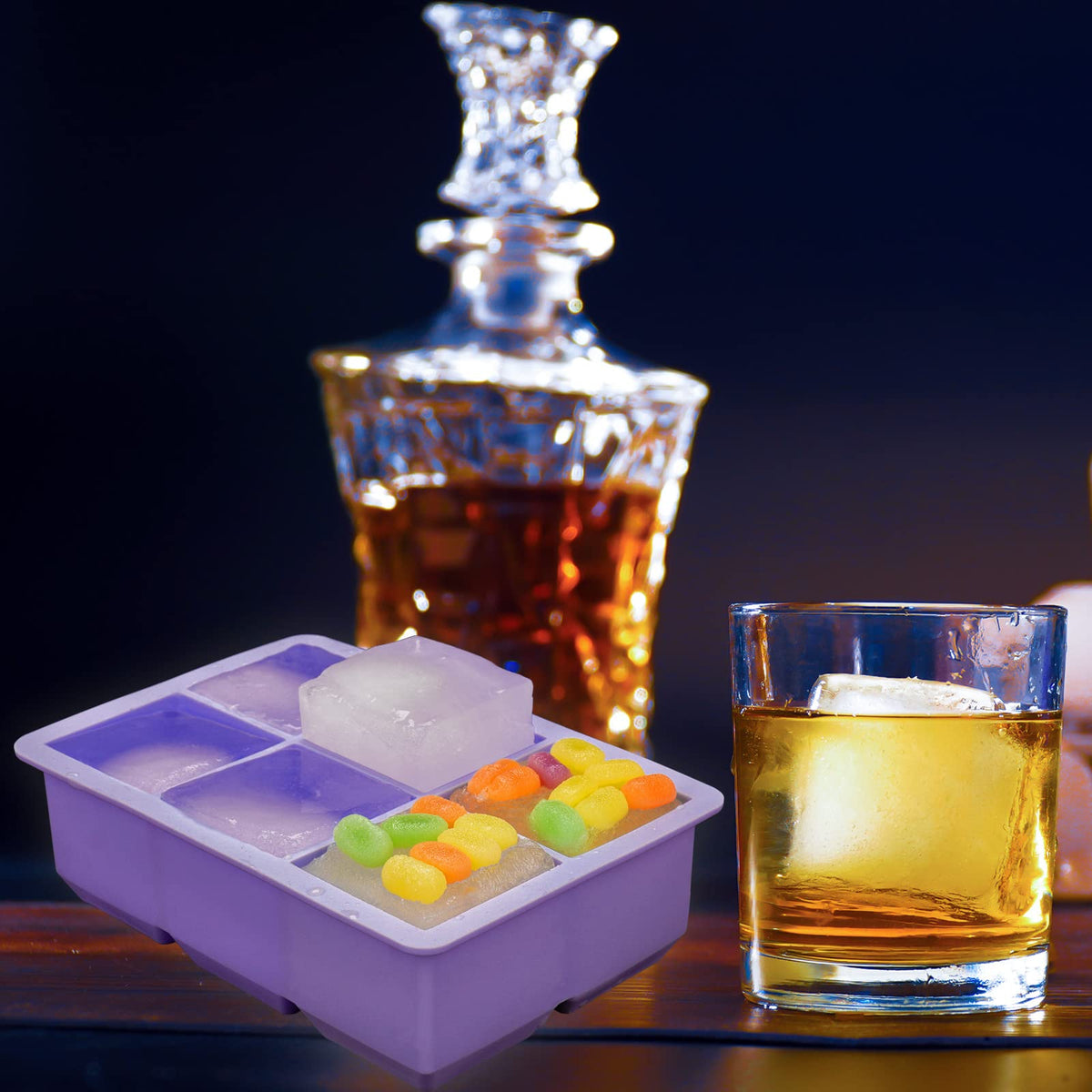 Silicone Ice Cube Trays 3 Pack (3 Count)