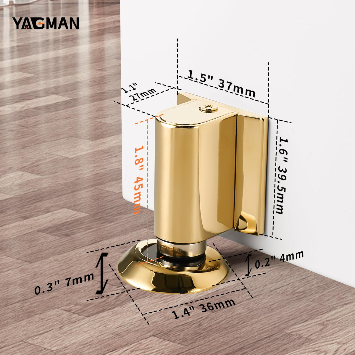 3 Pack Magnetic Door Stopper Floor Mount (3 Count)