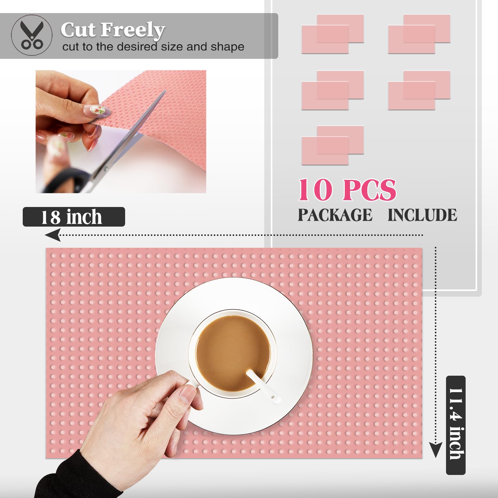 10Pcs Refrigerator Liners (14.25 Sq Ft)