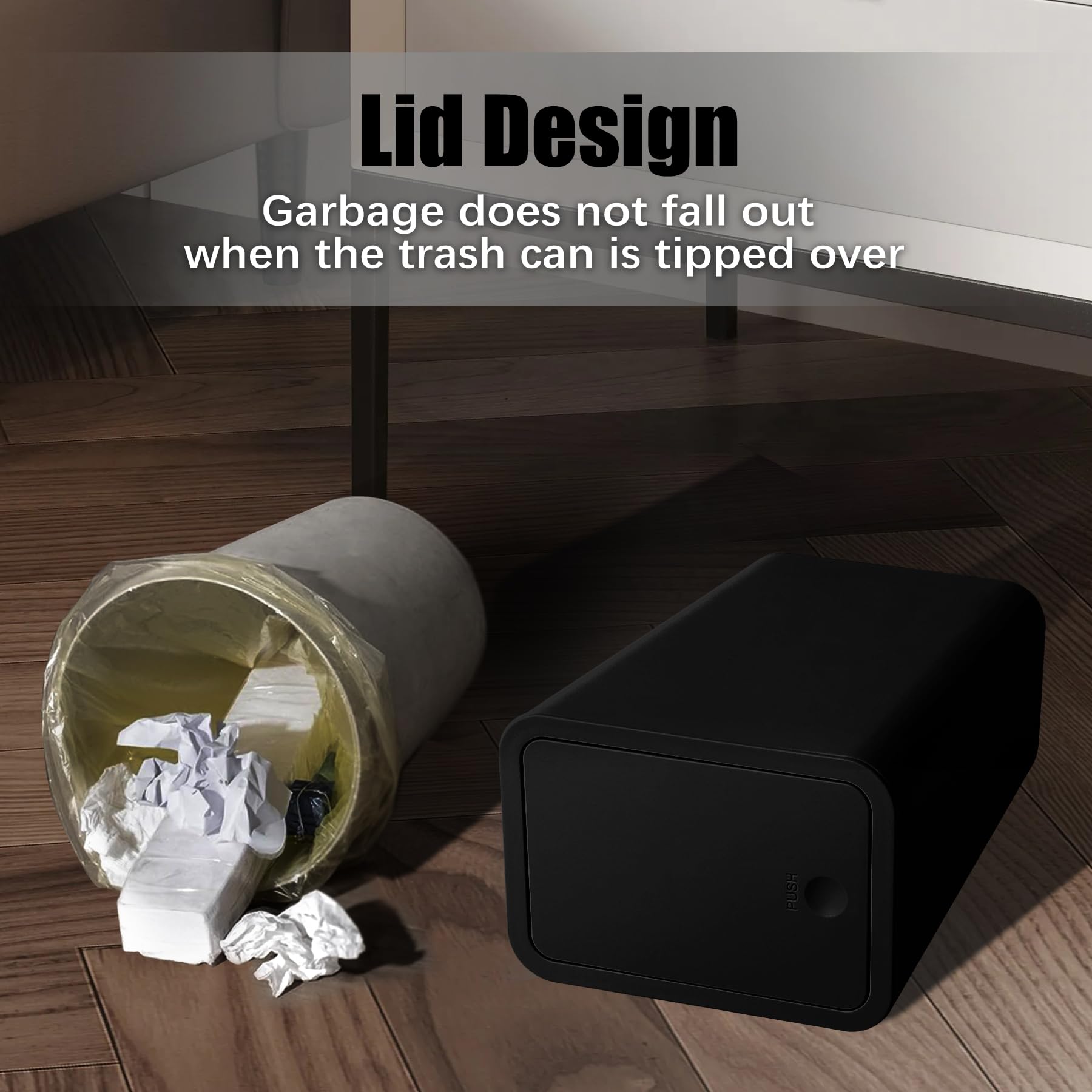 Bathroom Trash Can with Lid (2 Count)