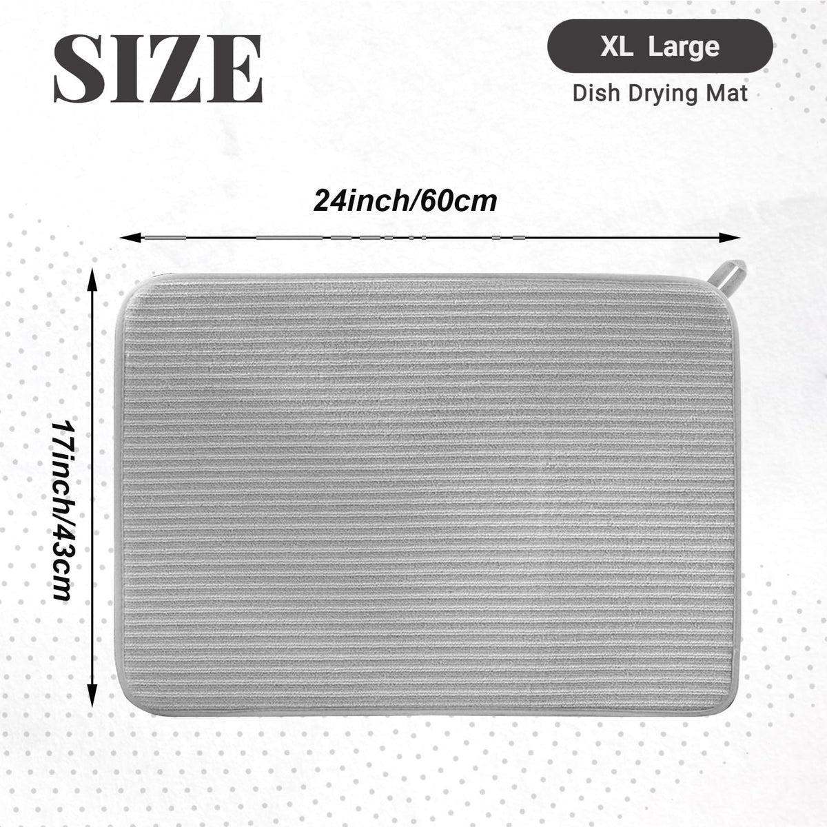 2 Pack Large Dish Drying Mat for Kitchen Counter (2 Count)