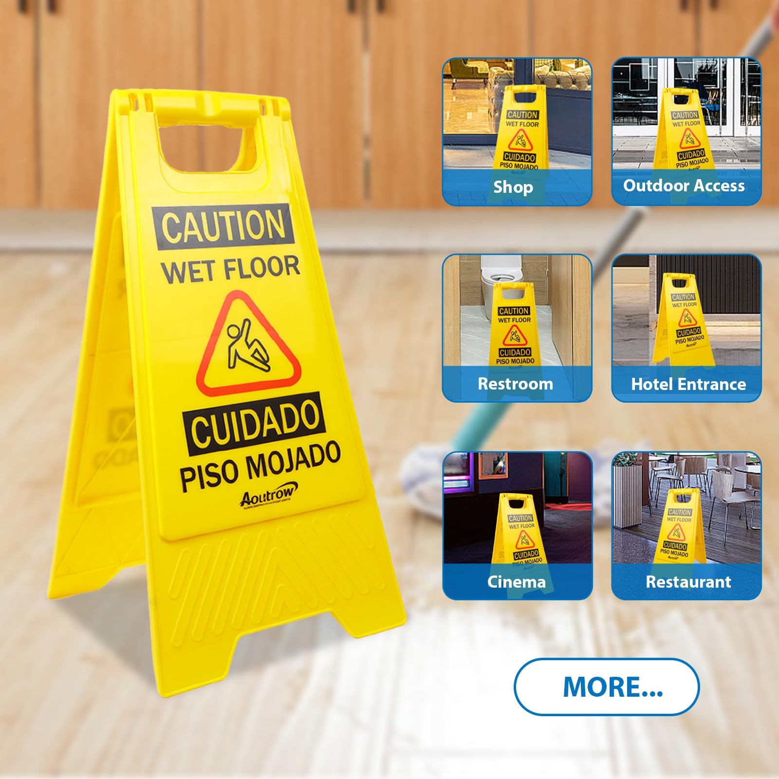 Caution Wet Floor Sign (2 Count)