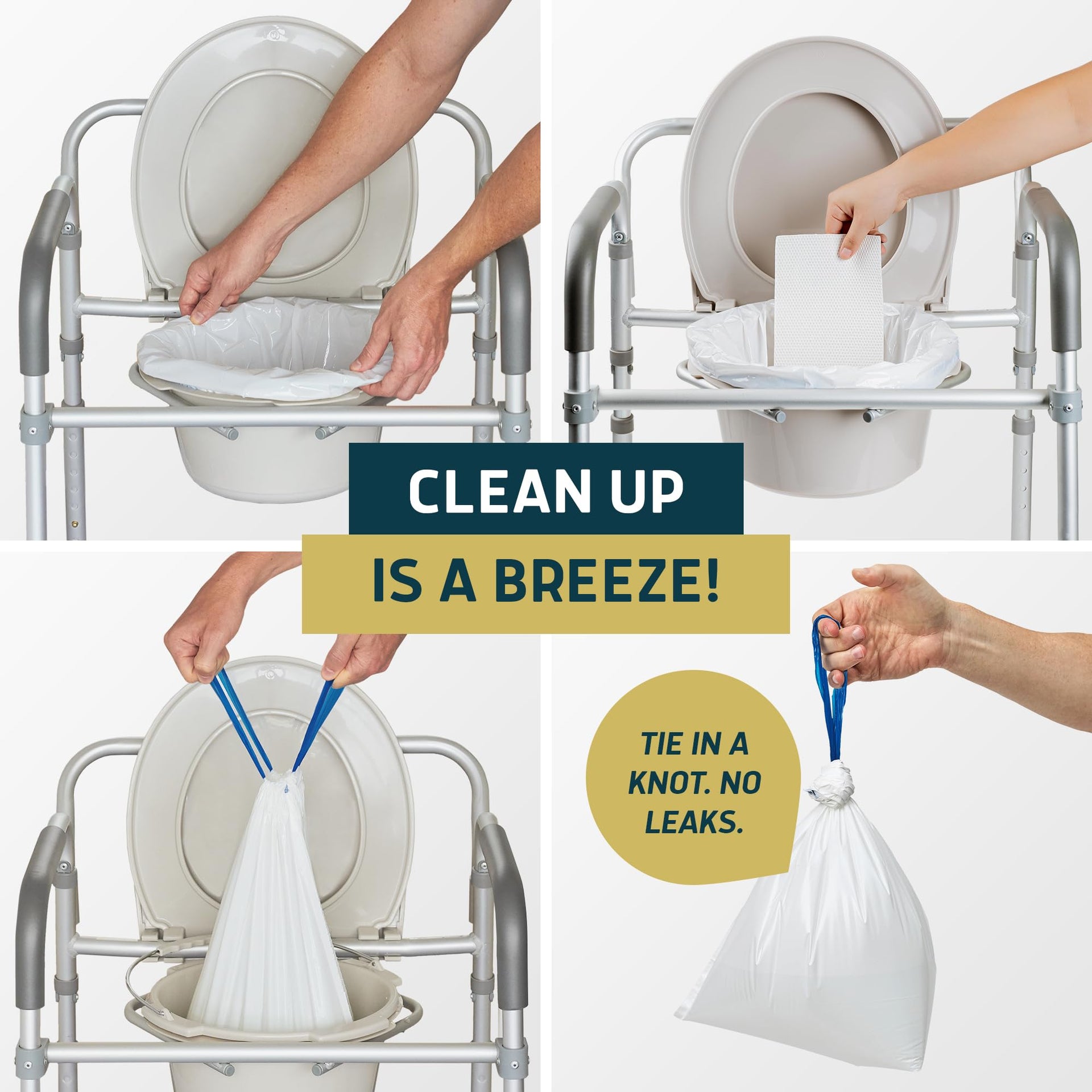 Commode Liners & Absorbent Pads (50 Count)