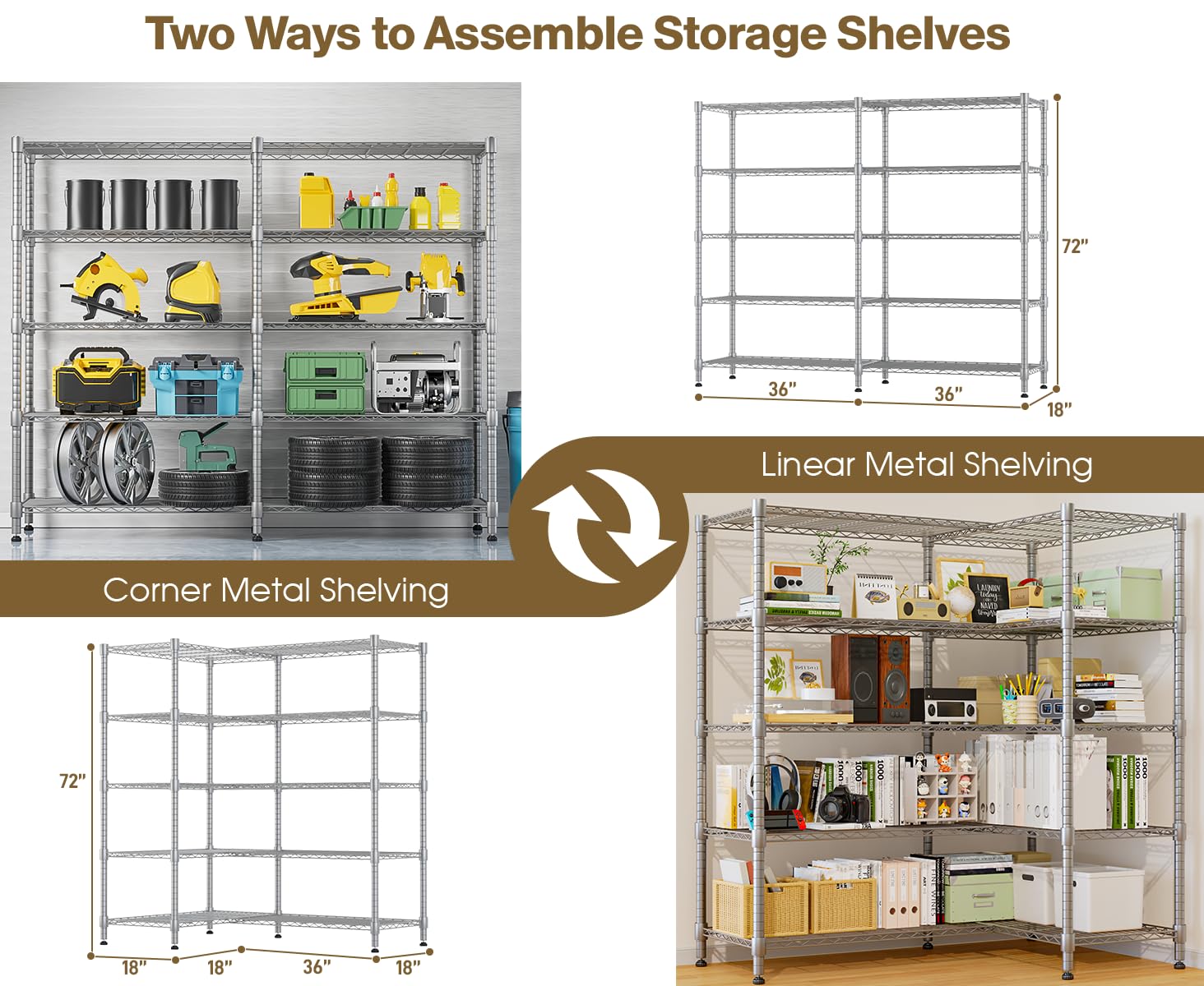 72"W Wire Rack Shelving