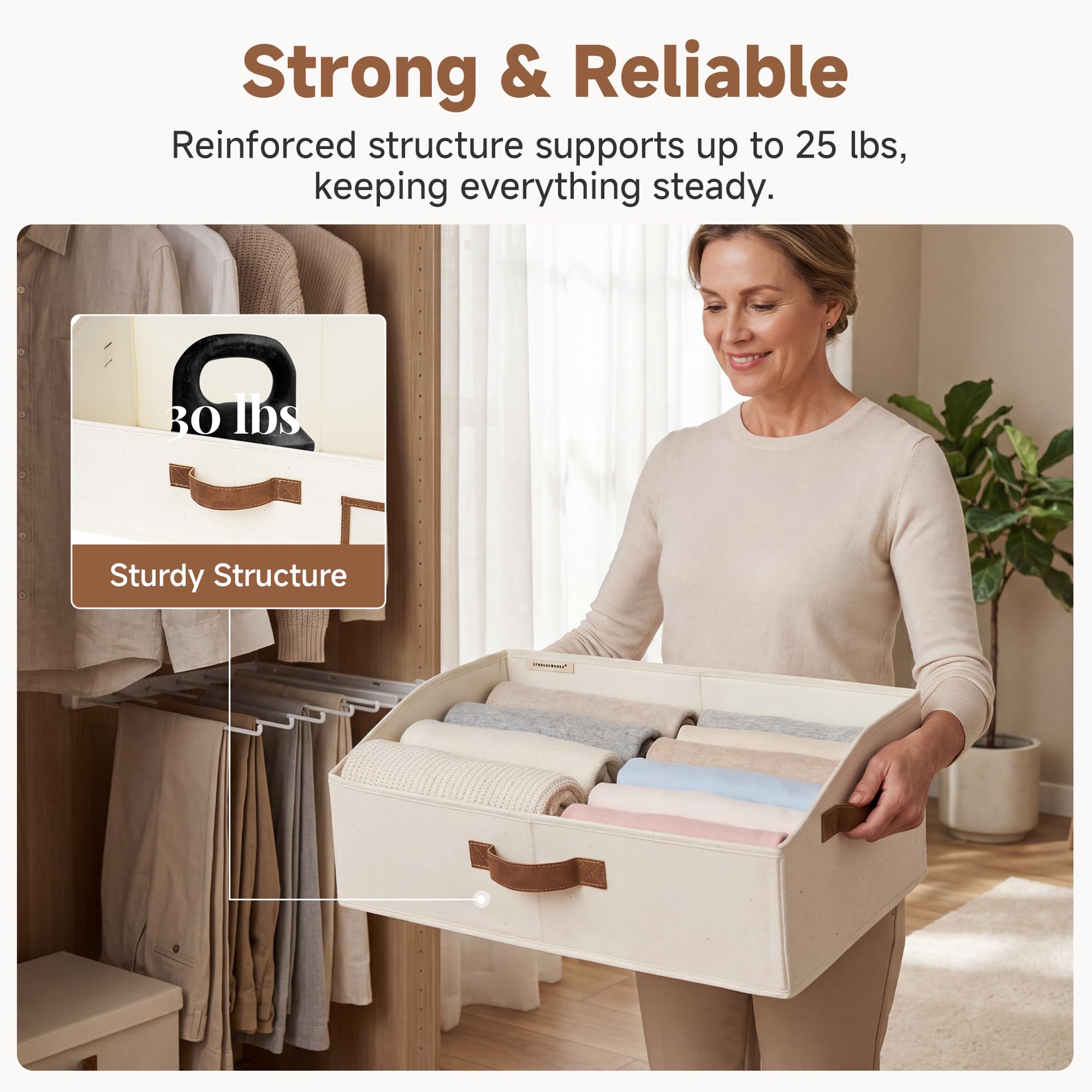 Closet Storage Bins Trapezoid (3 Count)