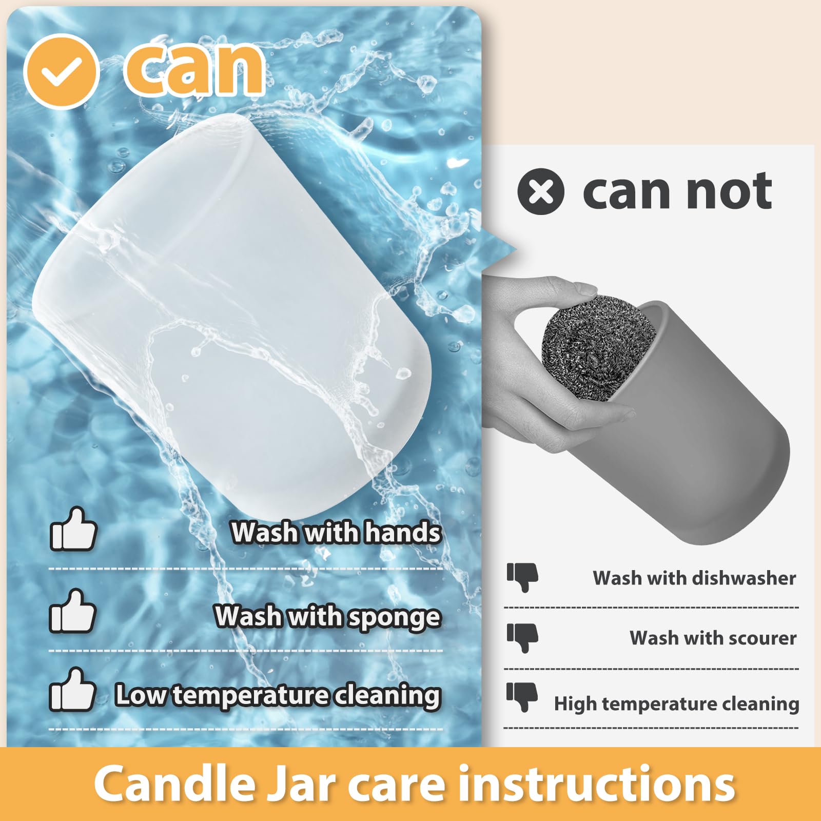 Thick Candle Jars for Making Candles 12 Pcs (12 Count)