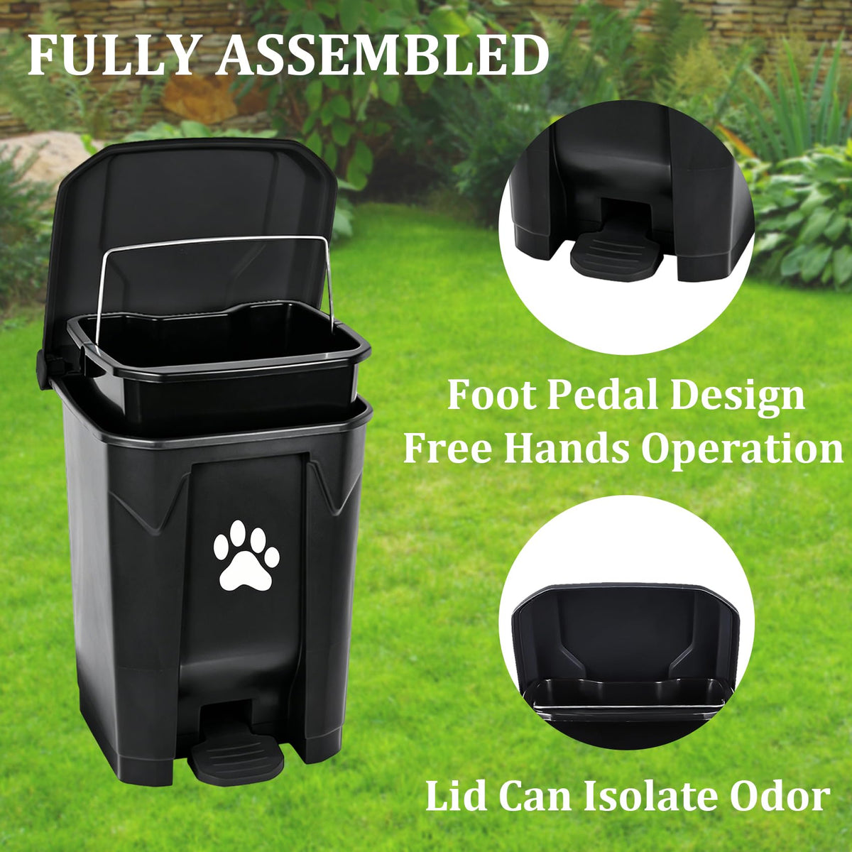 Outdoor Dog Poop Trash Can